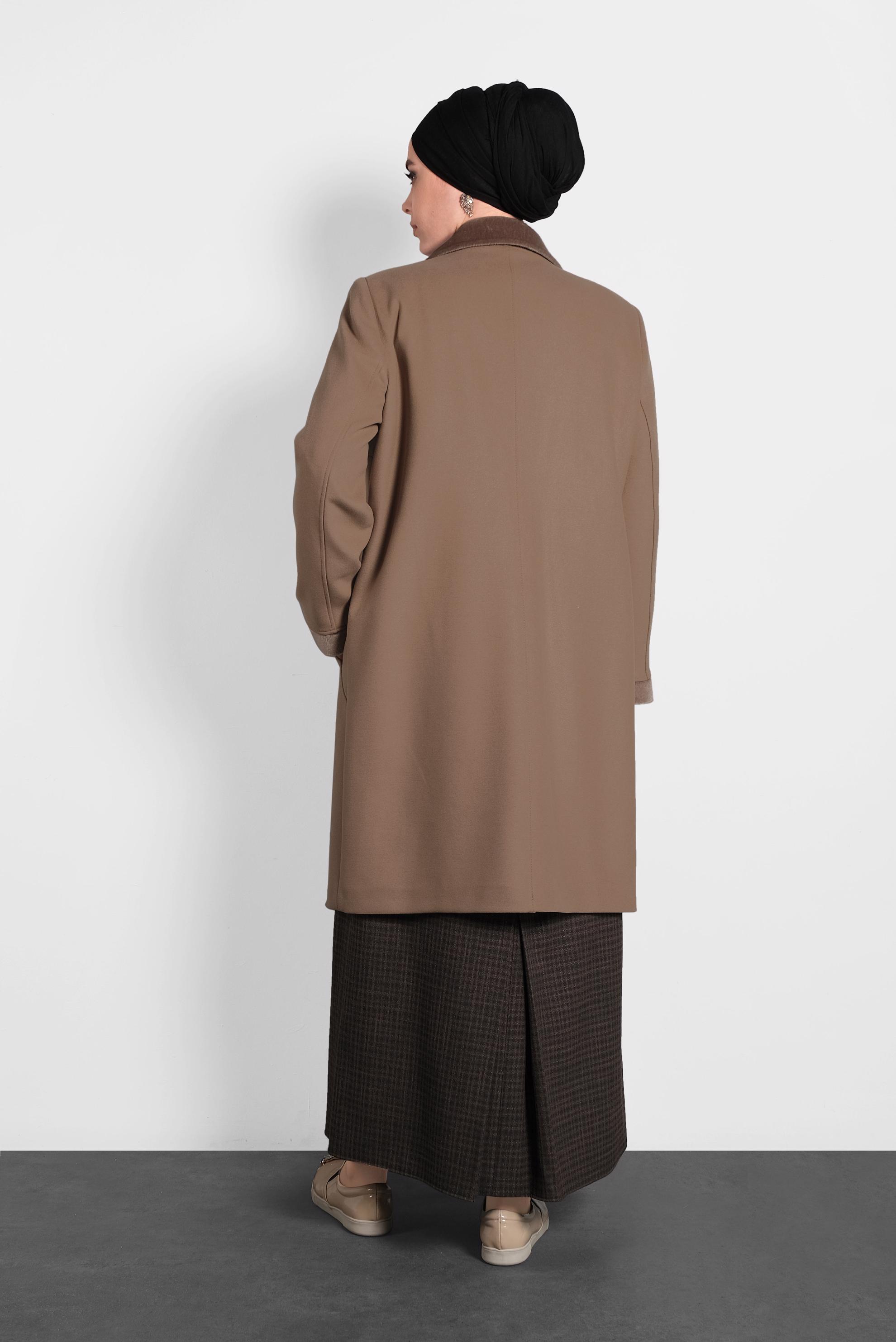 Vêtements hijab BRUN CABAN EN LAINE 90060