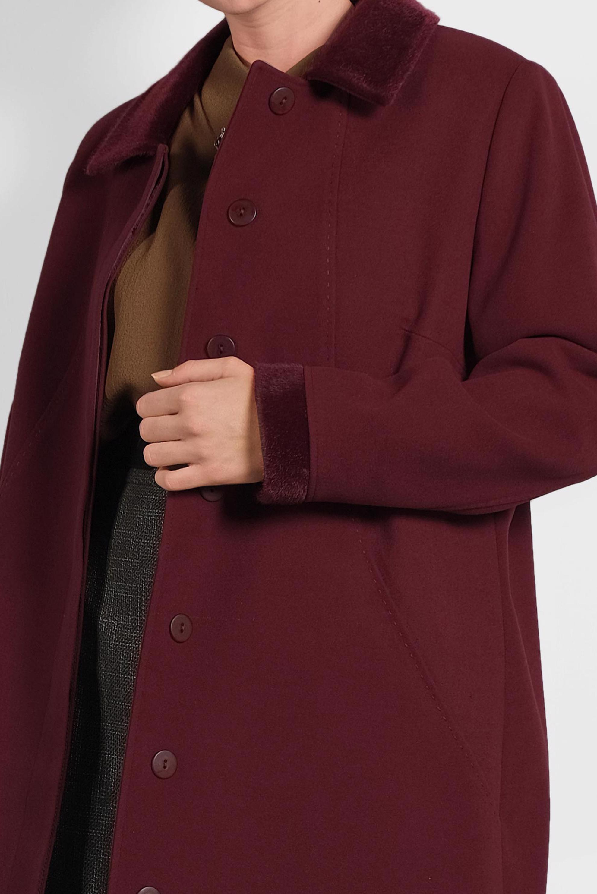 Vêtements hijab ROUGE BORDEAUX CABAN EN LAINE 90060