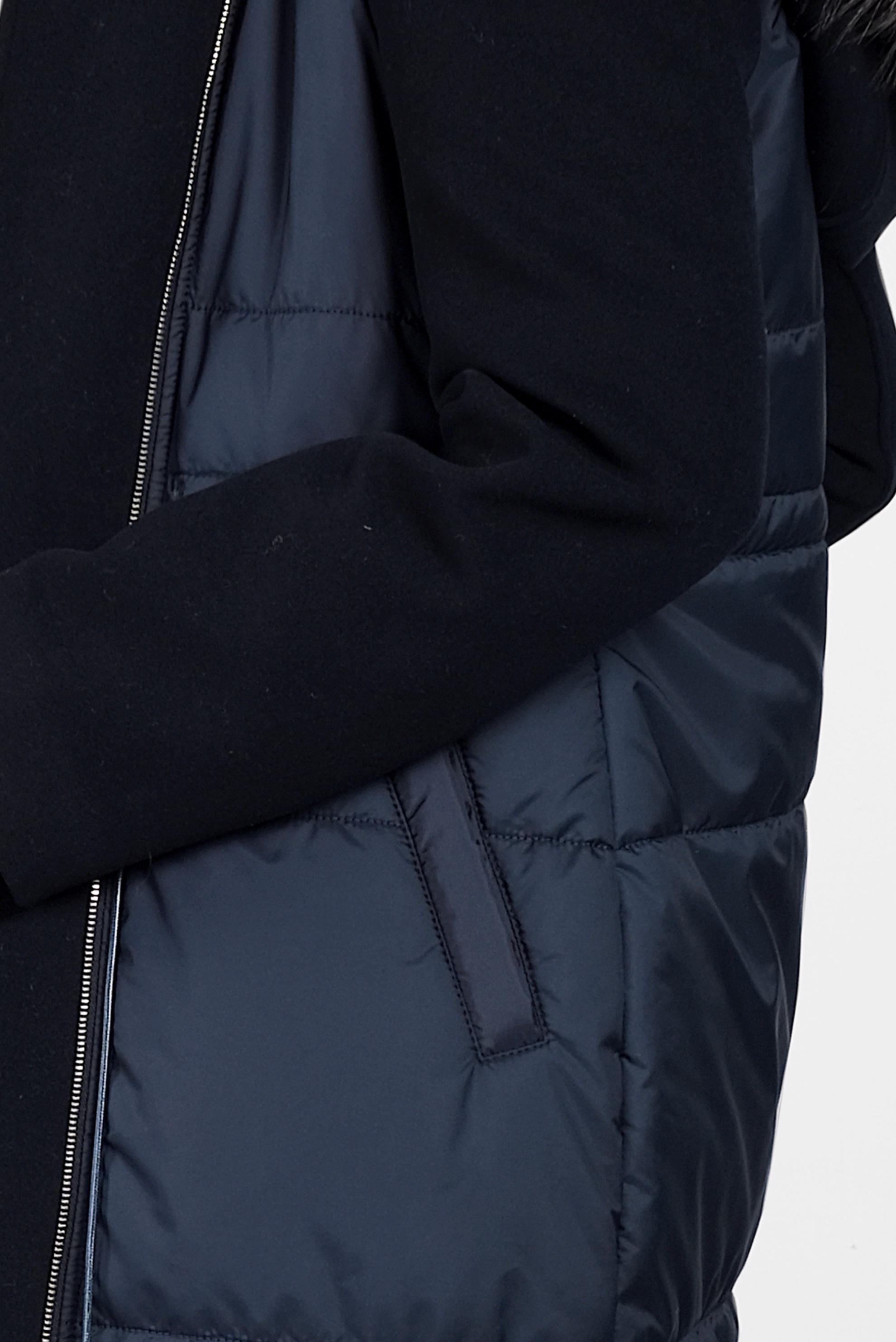 Hijab clothing NAVY BLUE TIE-WAIST QUILTED COAT 90063 