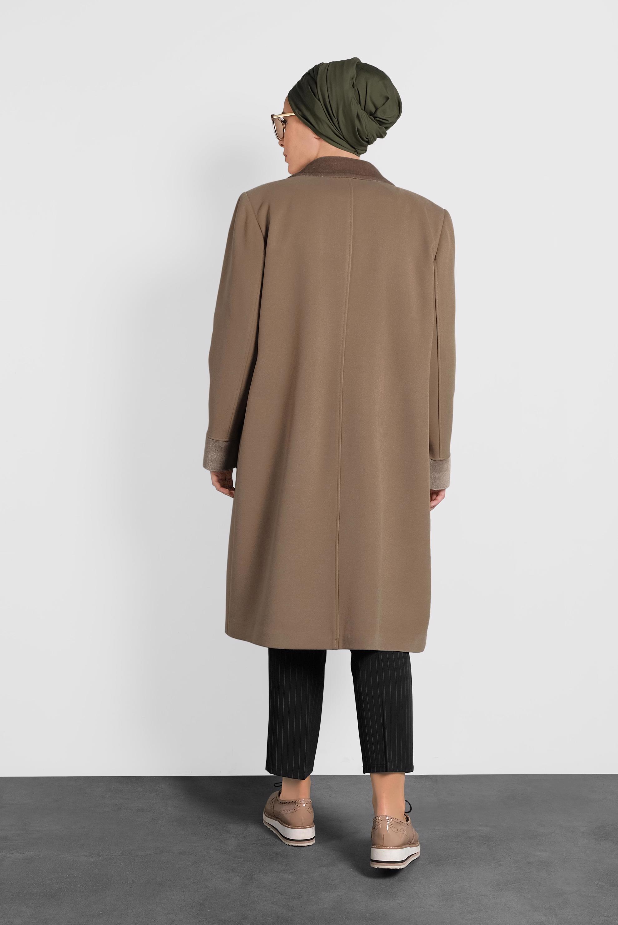 Tesettür giyim KAHVE KAŞE KABAN 90071 