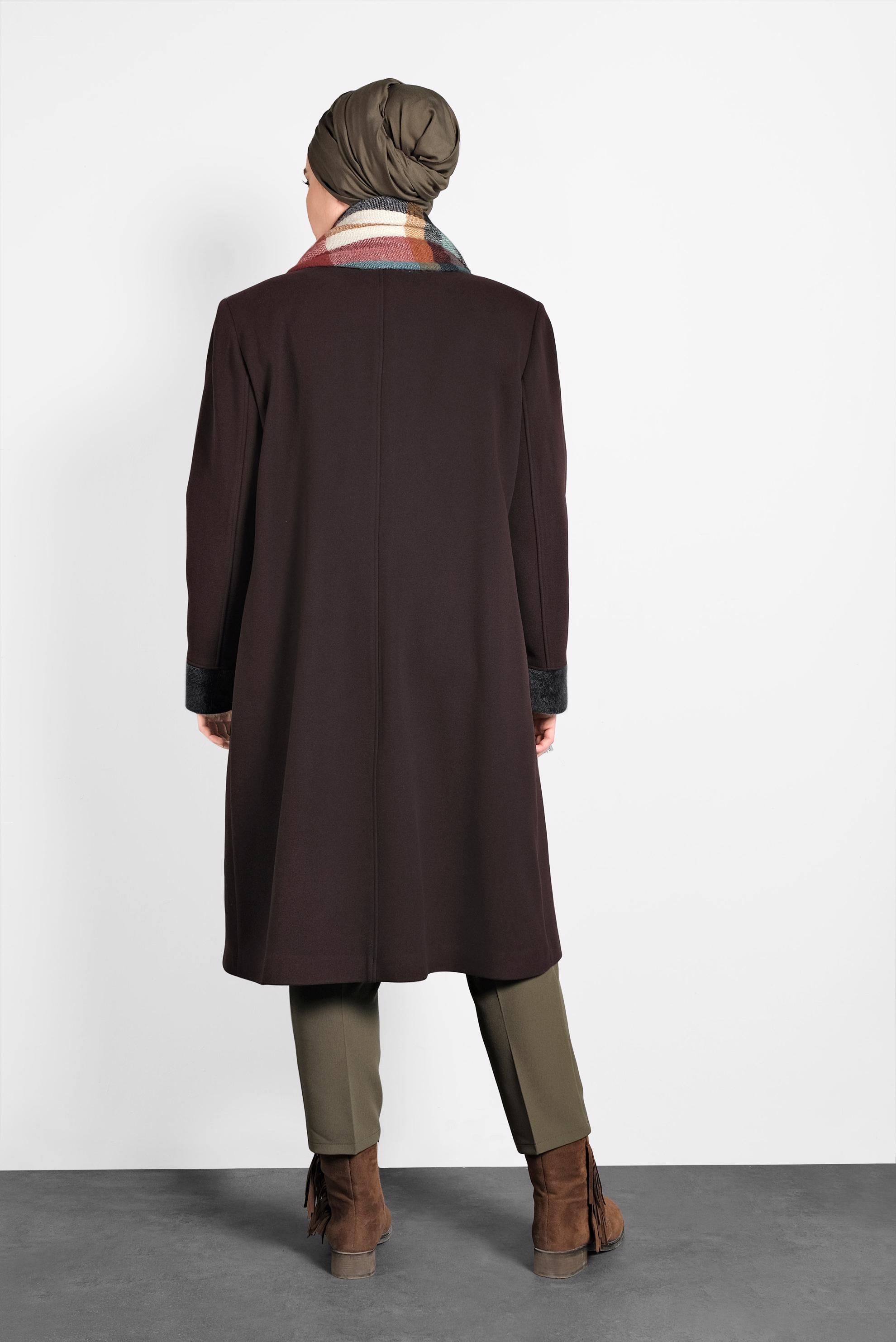 Tesettür giyim KAHVE KAŞE KABAN 90071 