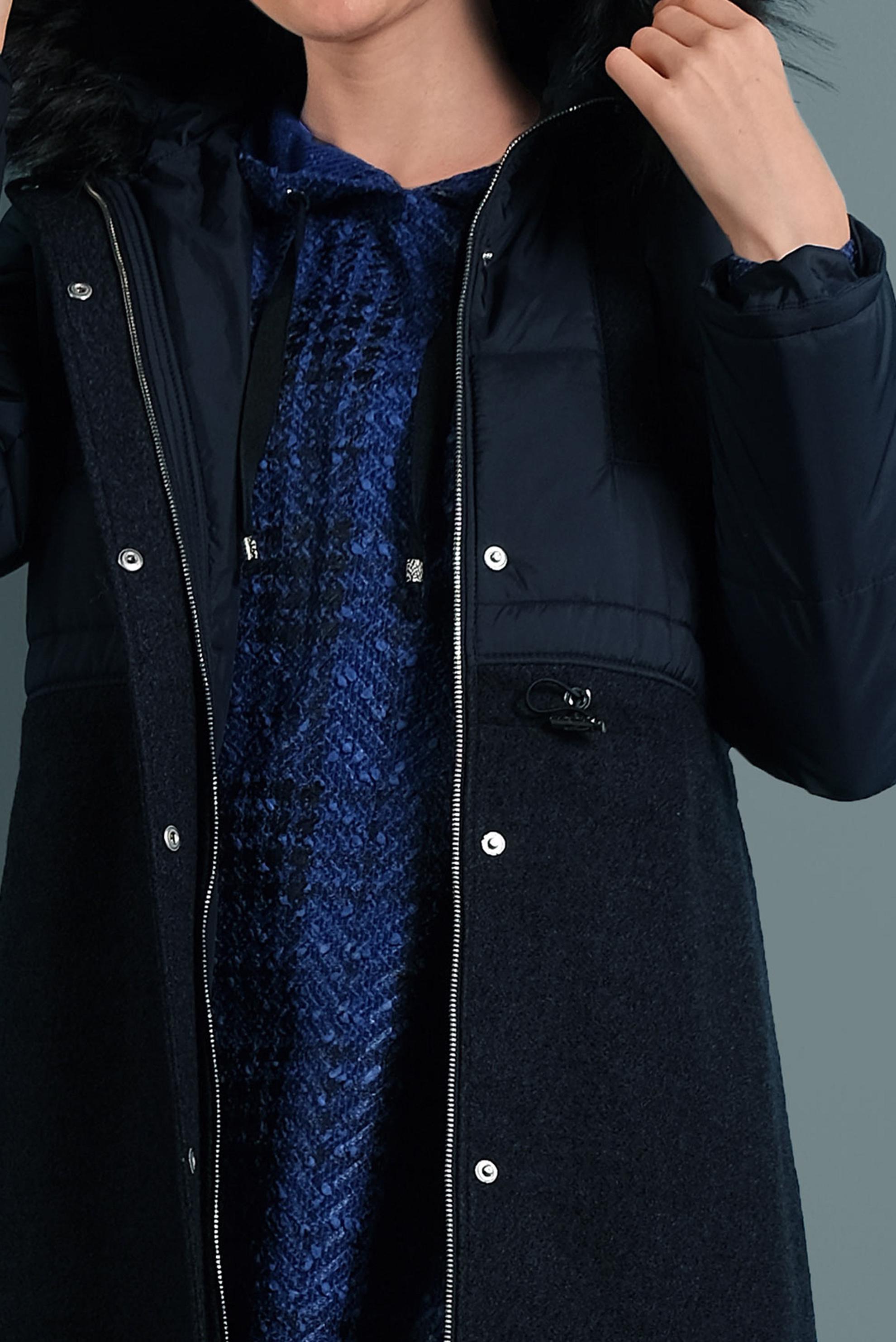 Tesettür giyim LACİVERT KAPÜŞONLU KABAN 90075