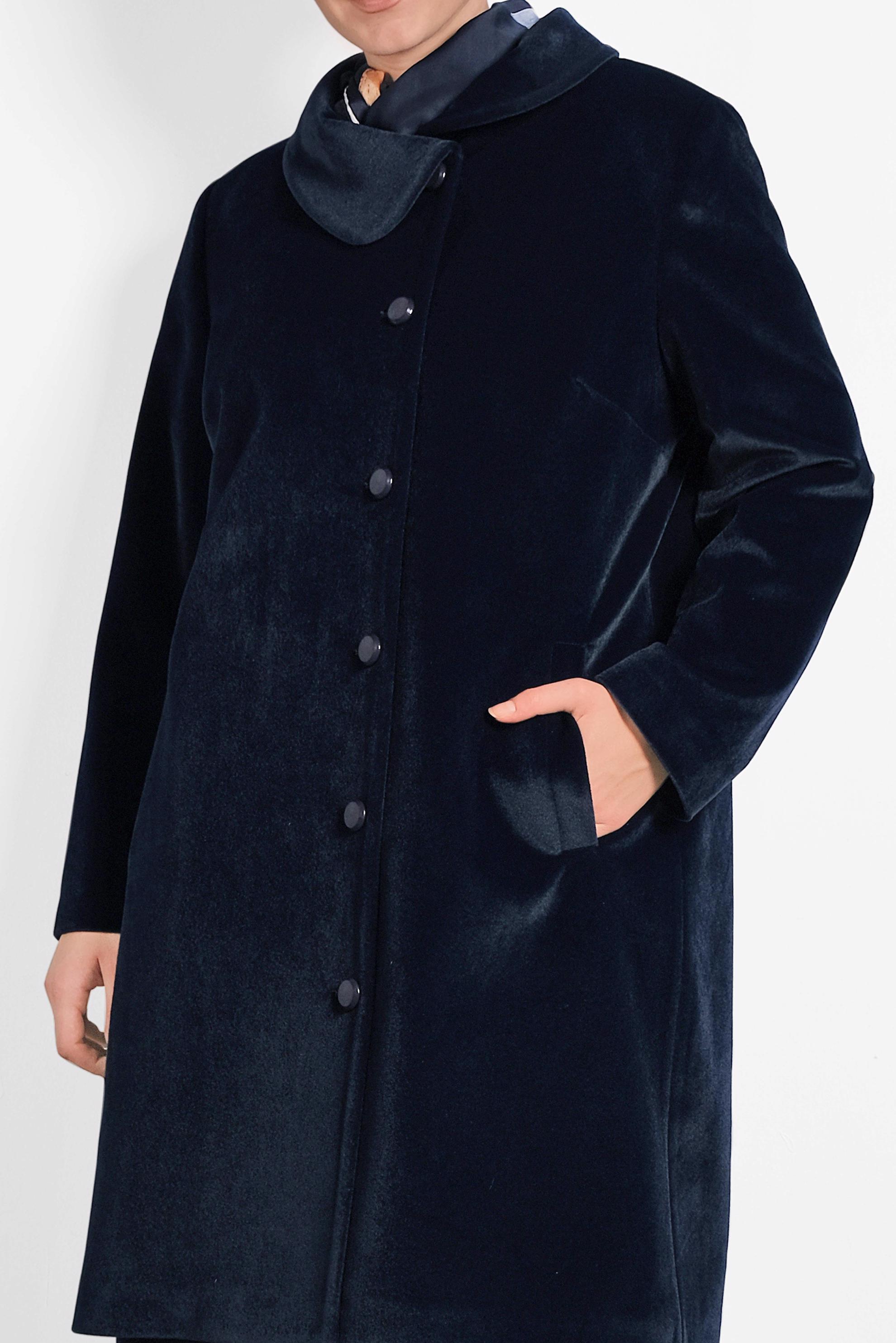 Tesettür giyim LACİVERT BEBE YAKA KABAN 90088 