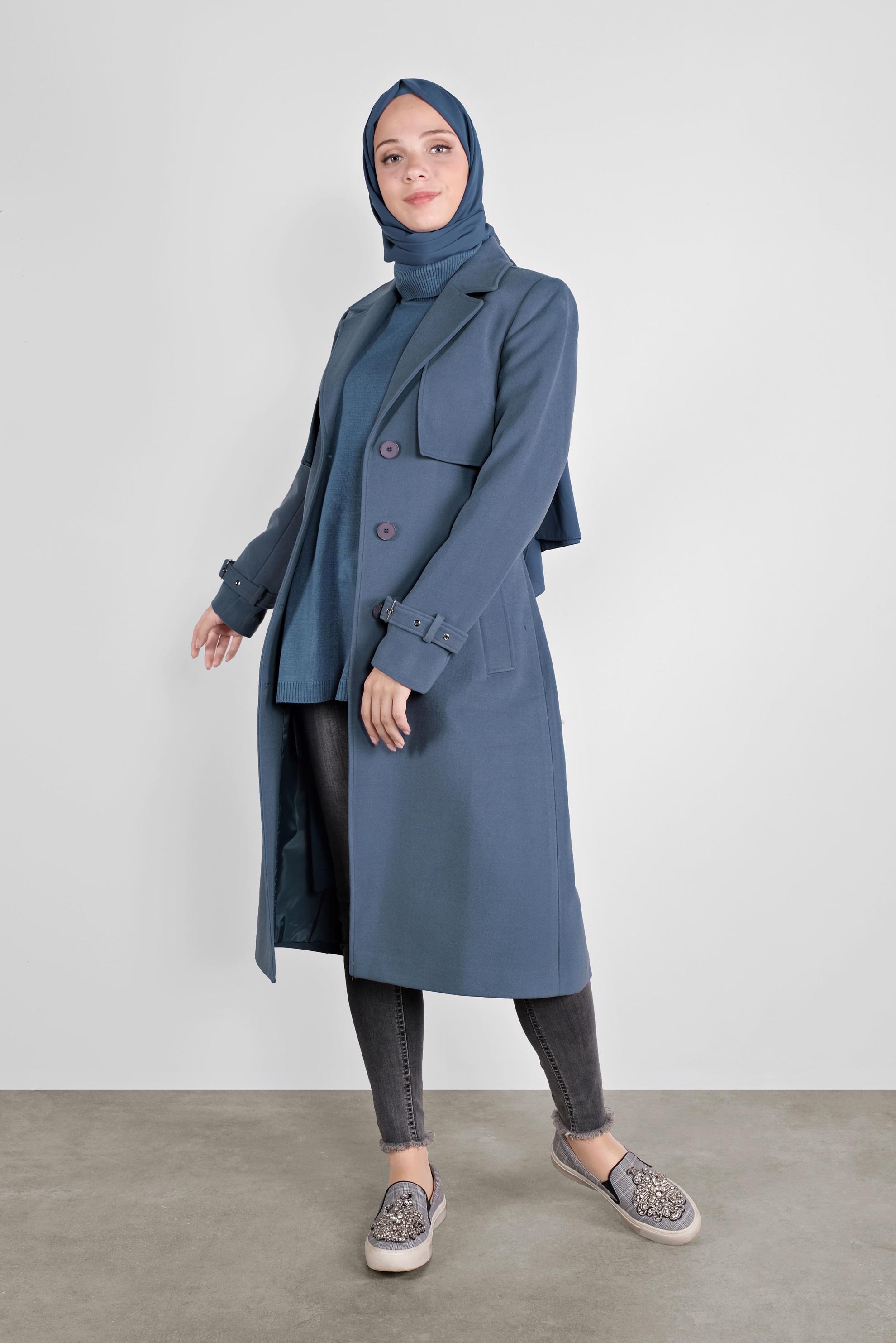 Hijab clothing BLUE CLASSIC WALKER COAT 90112