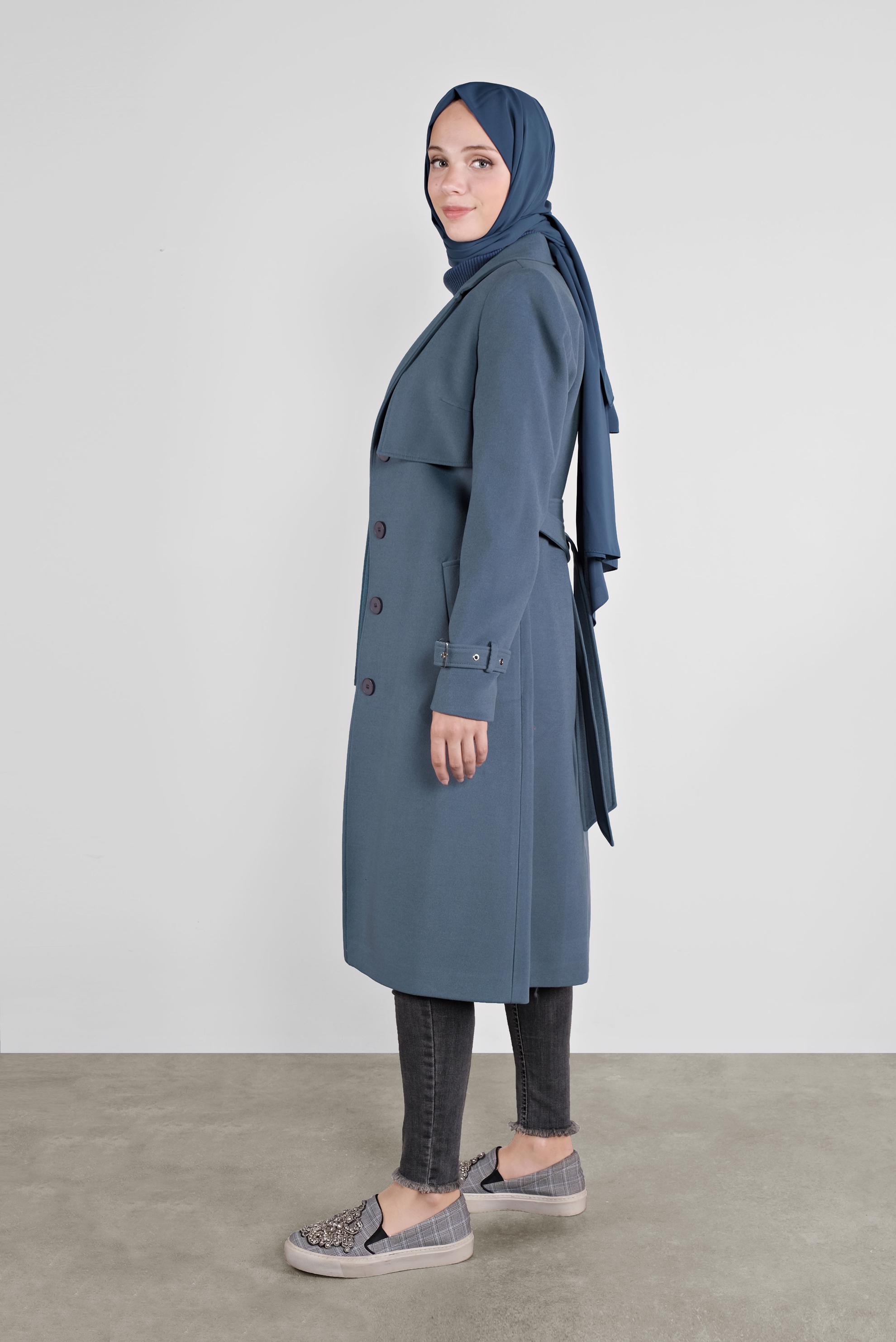 Hijab clothing BLUE CLASSIC WALKER COAT 90112