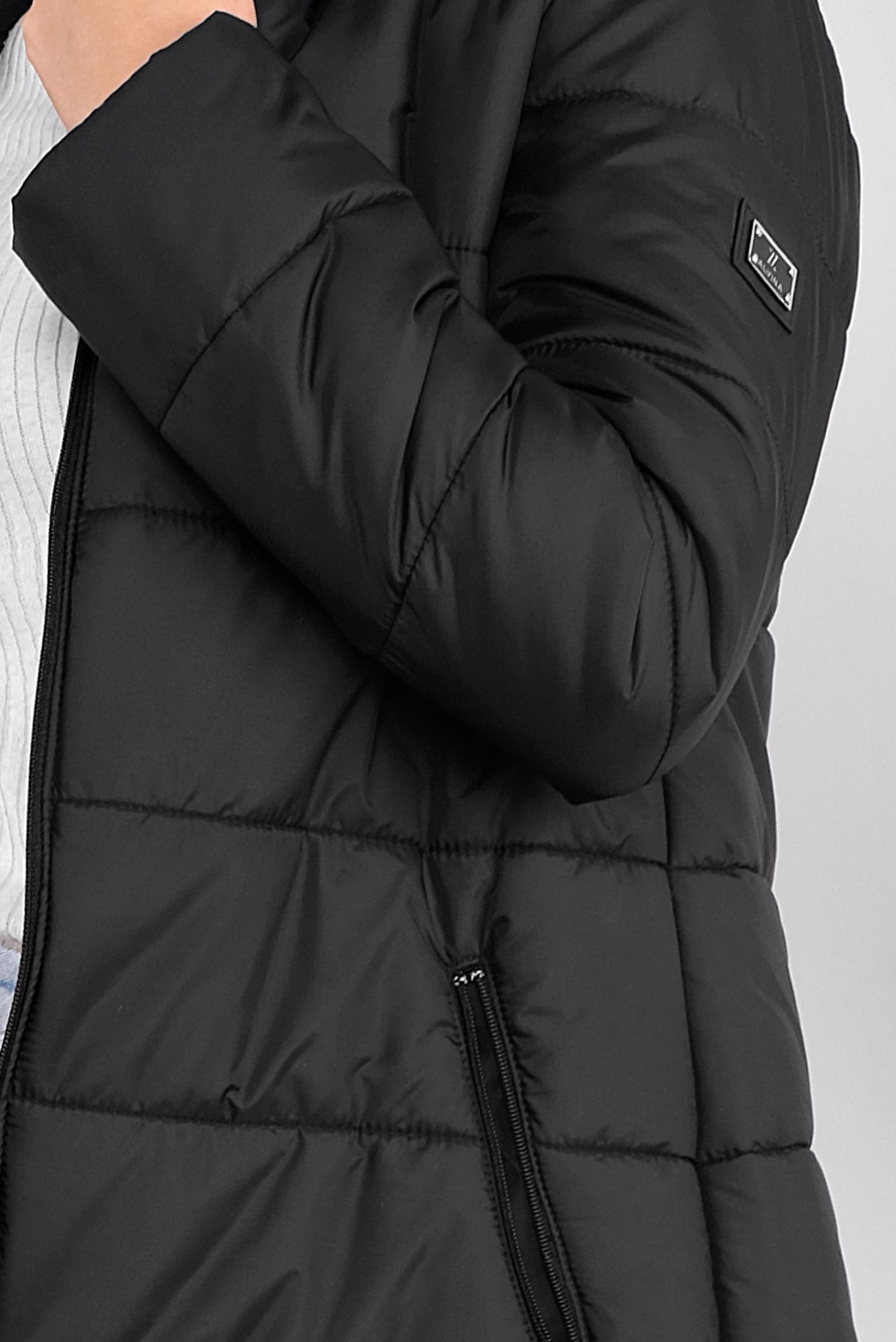 Tesettür giyim SİYAH KAPÜŞONLU ŞİŞME KABAN 90134