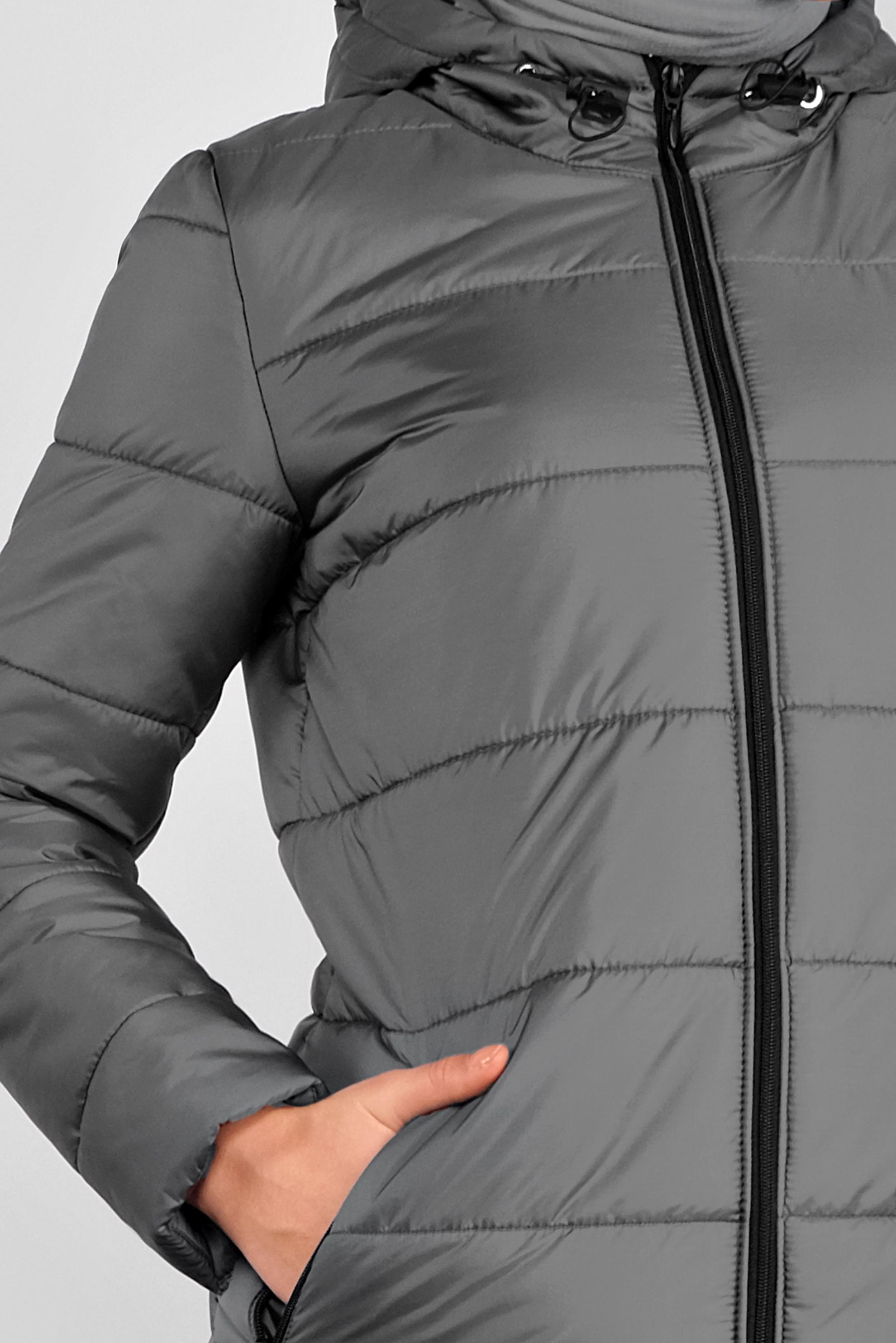 Vêtements hijab GRIS CABAN REMBOURRÉ À CAPUCHE 90134 