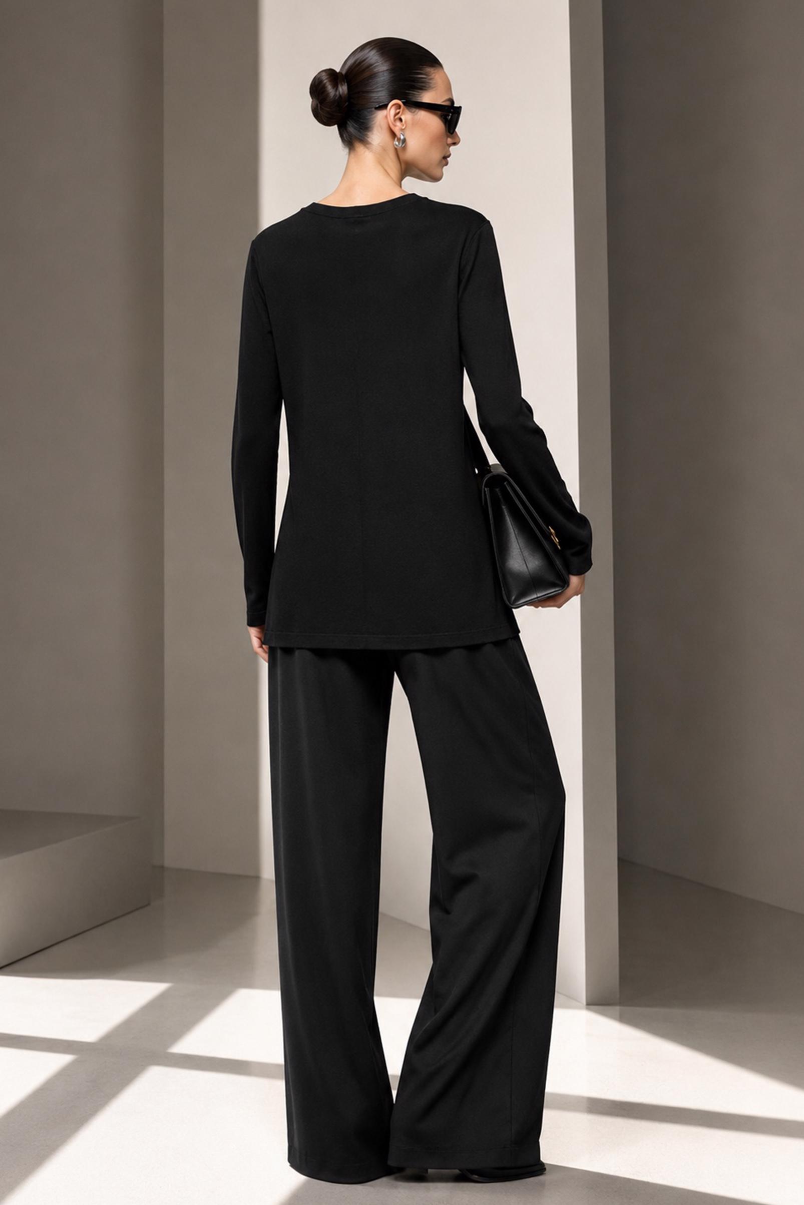 Vêtements hijab NOIR PULL EN MAILLE DÉTAIL GEMME 20104
