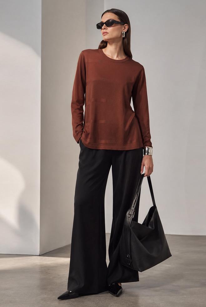 Vêtements hijab TABA PULL EN MAILLE DÉTAIL GEMME 20104 - ALVİNA