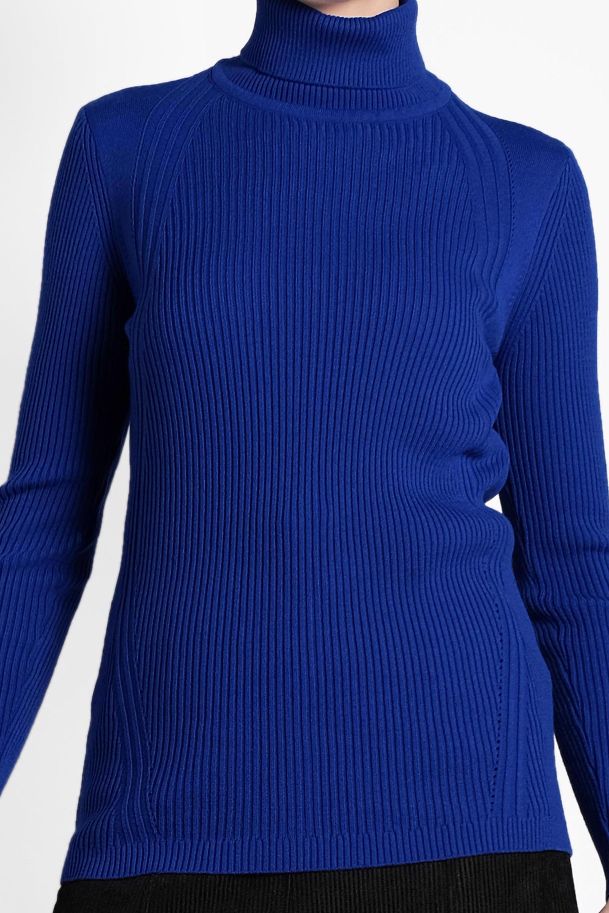 Tesettür giyim LACİVERT BOĞAZLI TRİKO KAZAK 40278