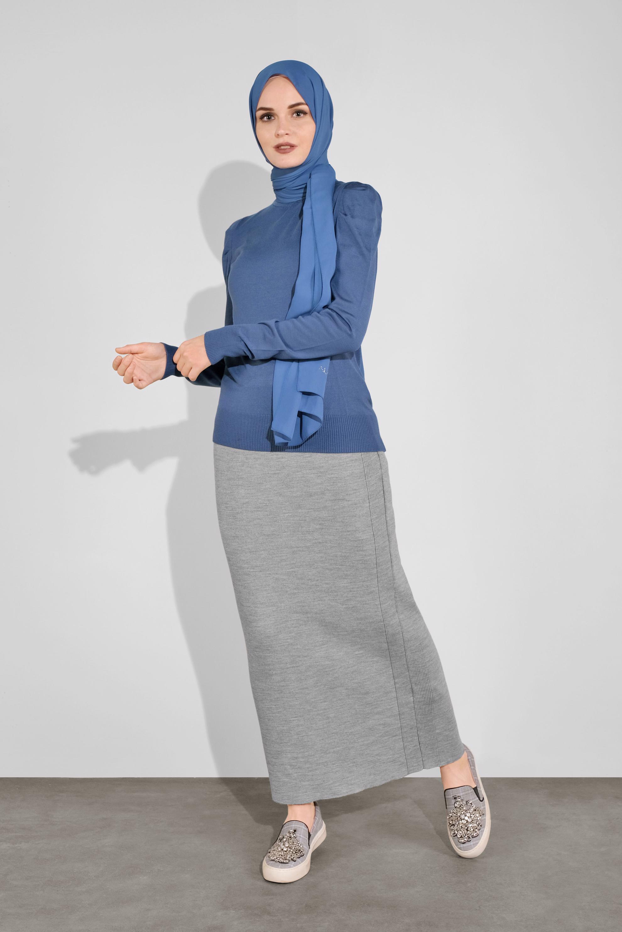 Hijab clothing NAVY BLUE TURTLENECK KNITWEAR 41021