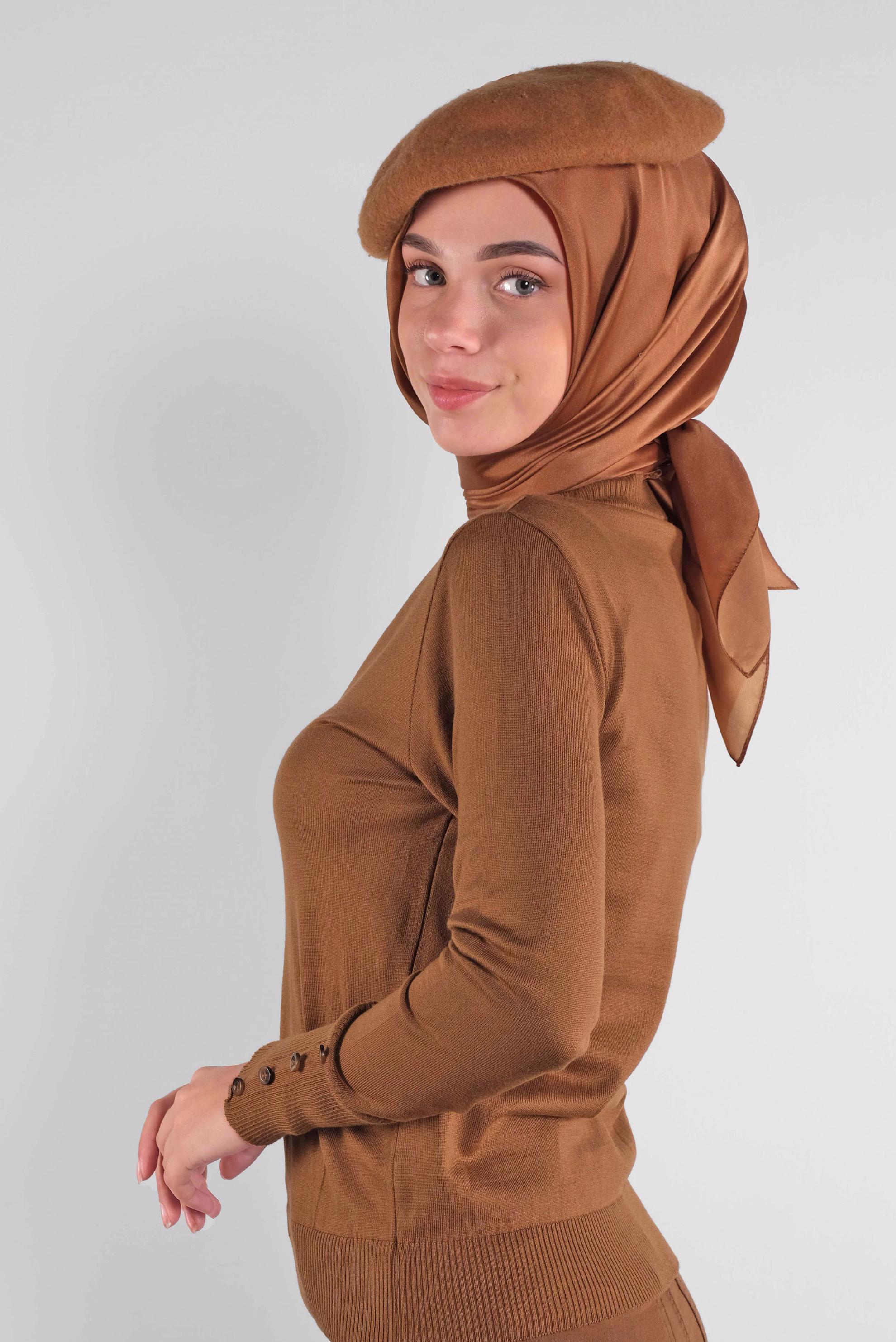 Tesettür giyim TABA BASİC TRİKO KAZAK 41023 