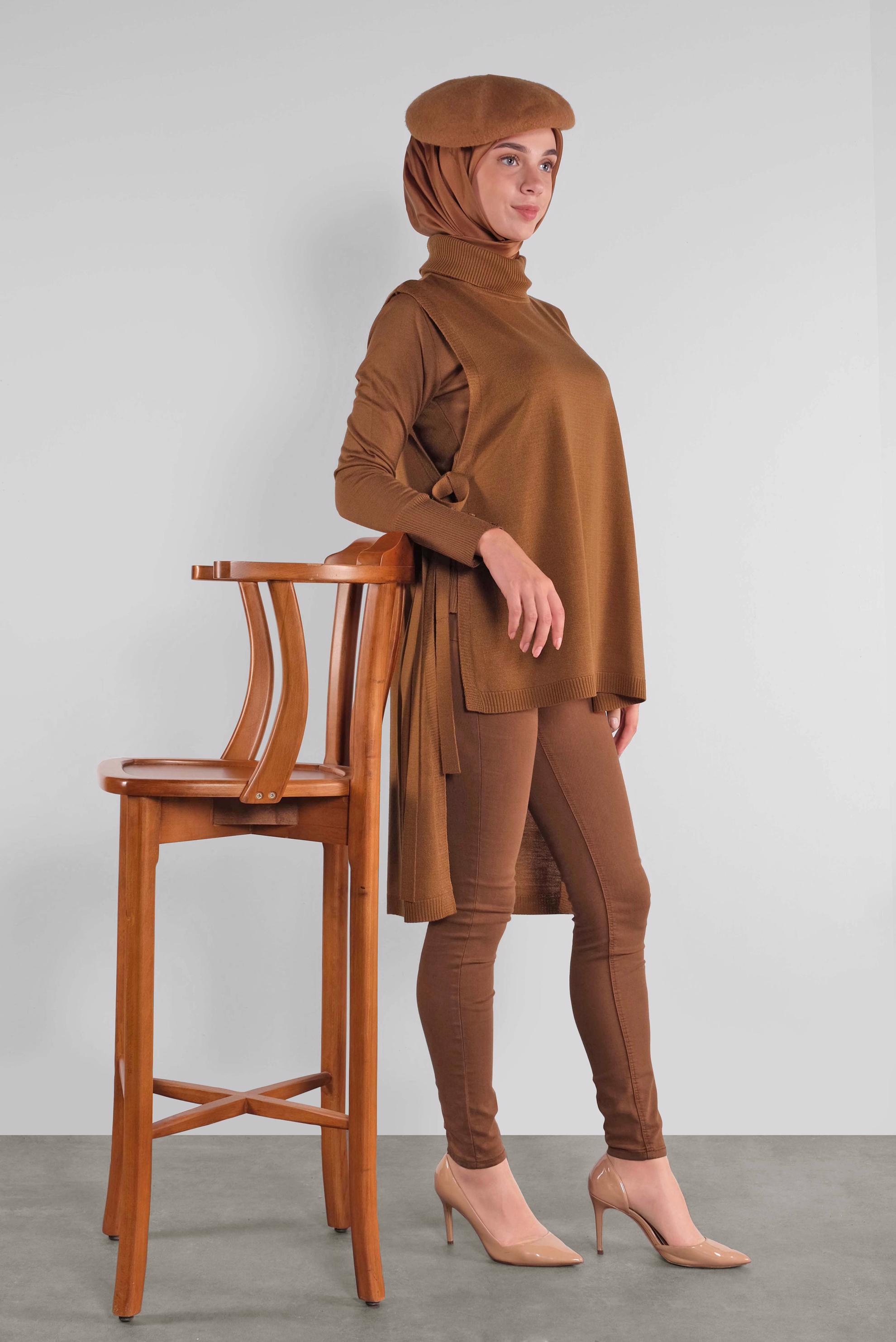 Tesettür giyim TABA BASİC TRİKO KAZAK 41023 