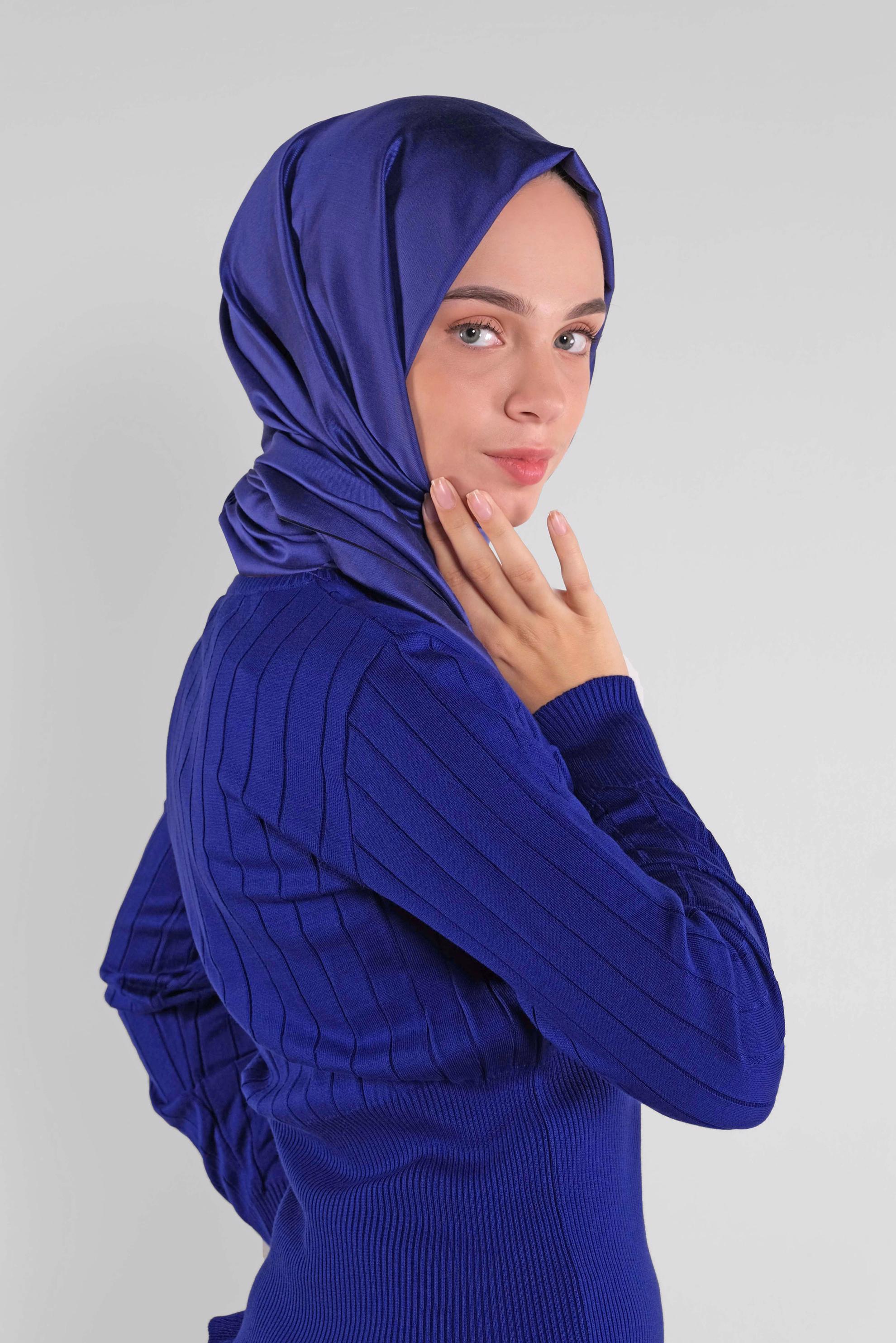 Tesettür giyim LACİVERT FIRFIRLI TRİKO KAZAK 41027 