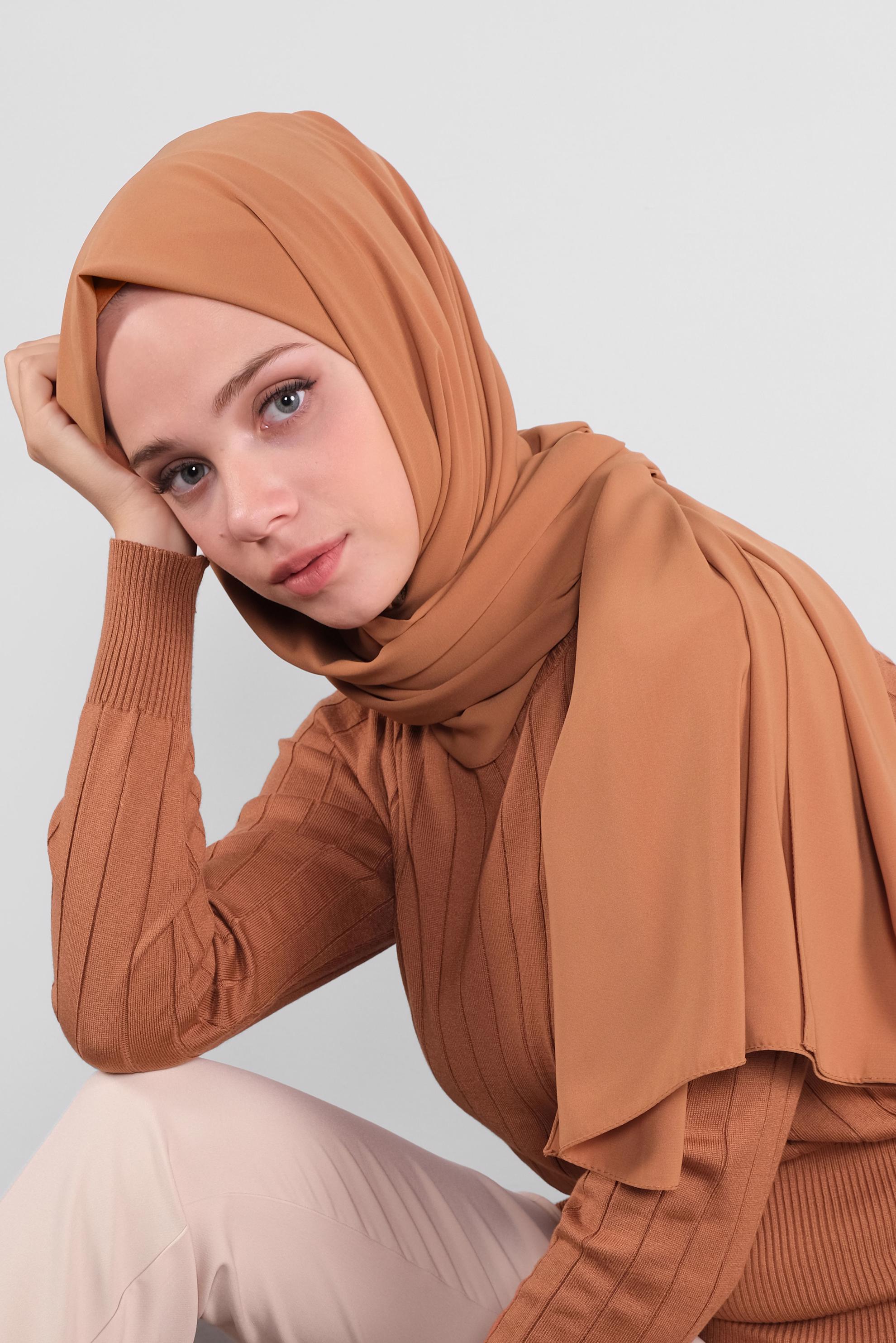 Tesettür giyim TURUNCU FIRFIRLI TRİKO KAZAK 41027 