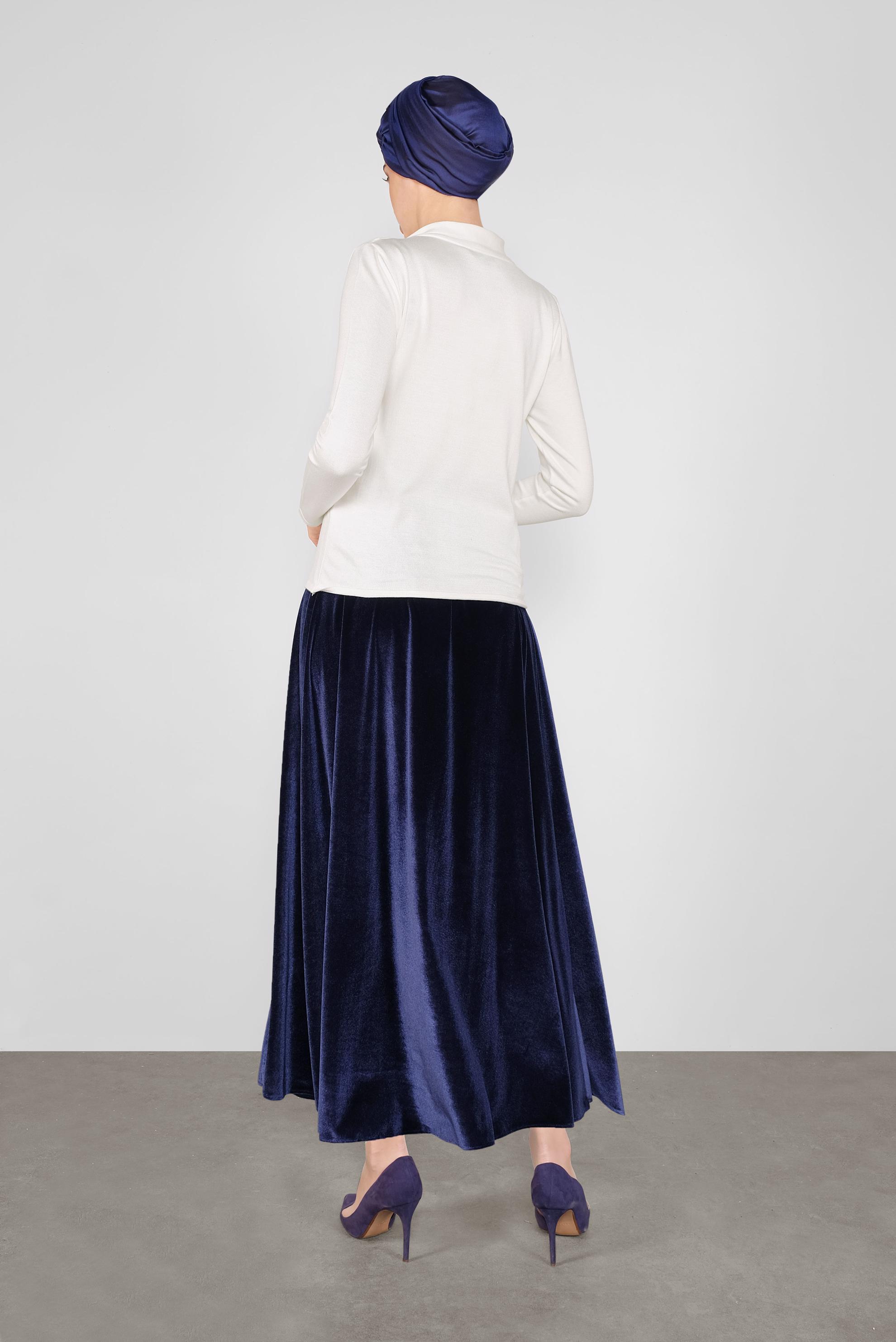 Hijab clothing WHITE BOW-TIE KNIT SWEATER 41028