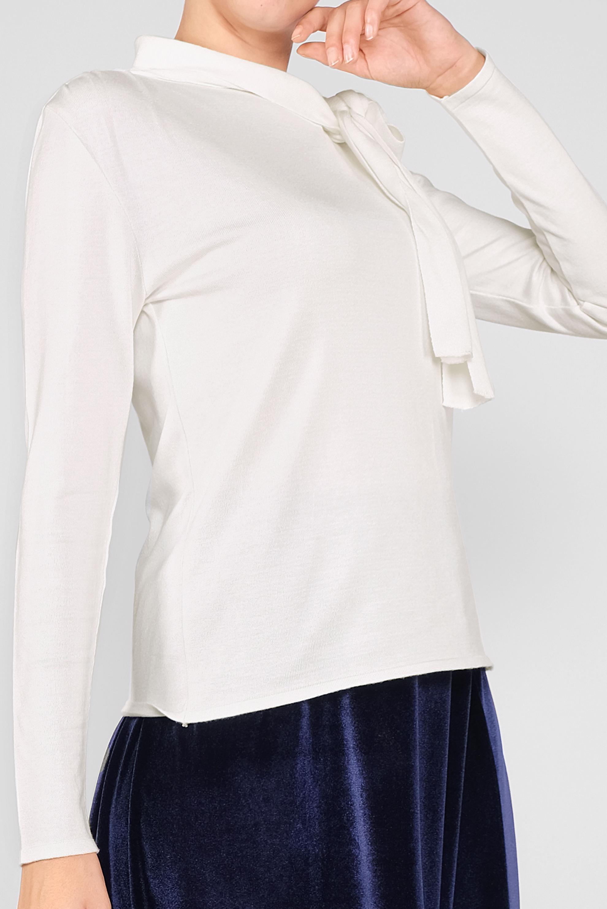 Hijab clothing WHITE BOW-TIE KNIT SWEATER 41028