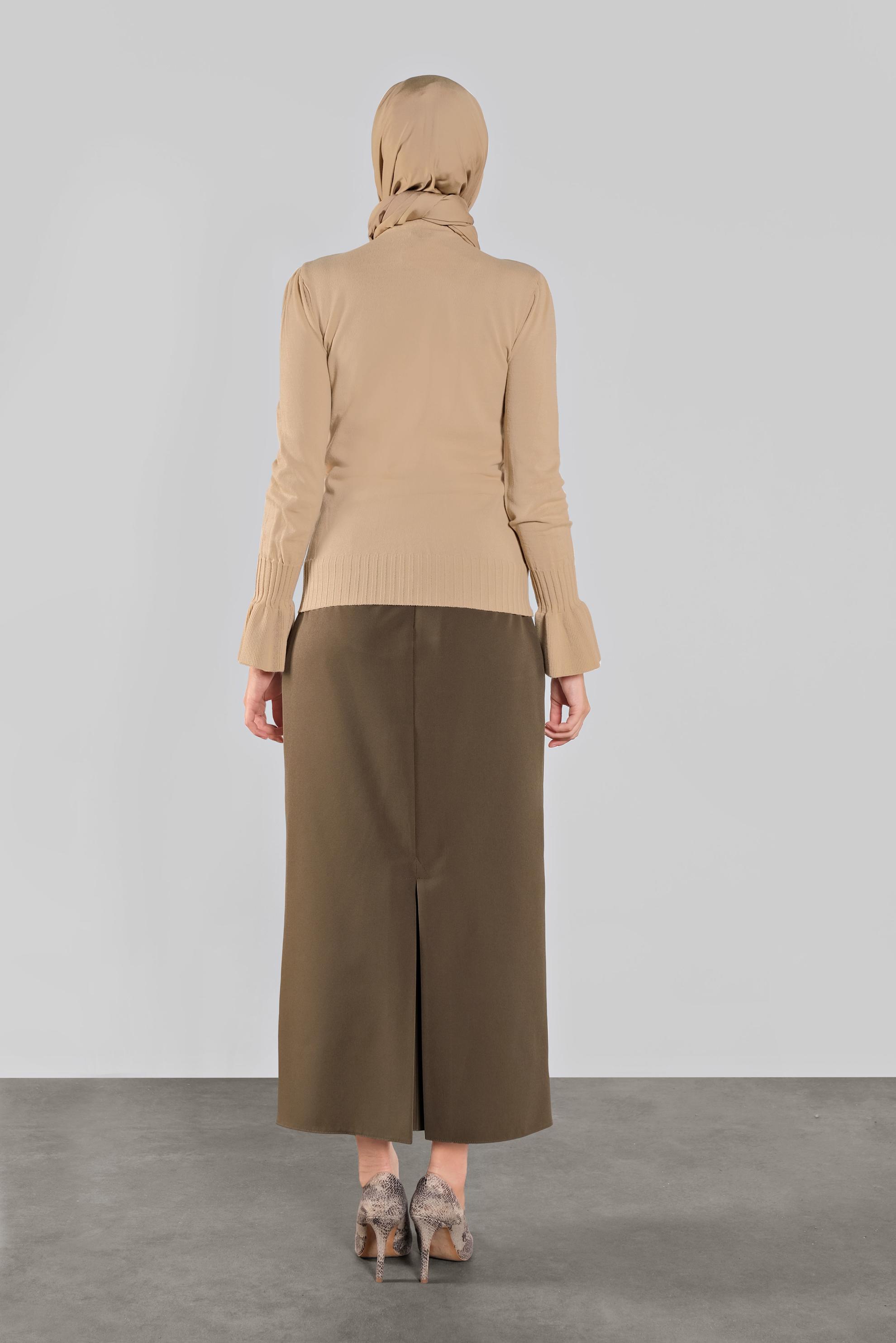 Hijab clothing BEIGE KNIT SWEATER 41088