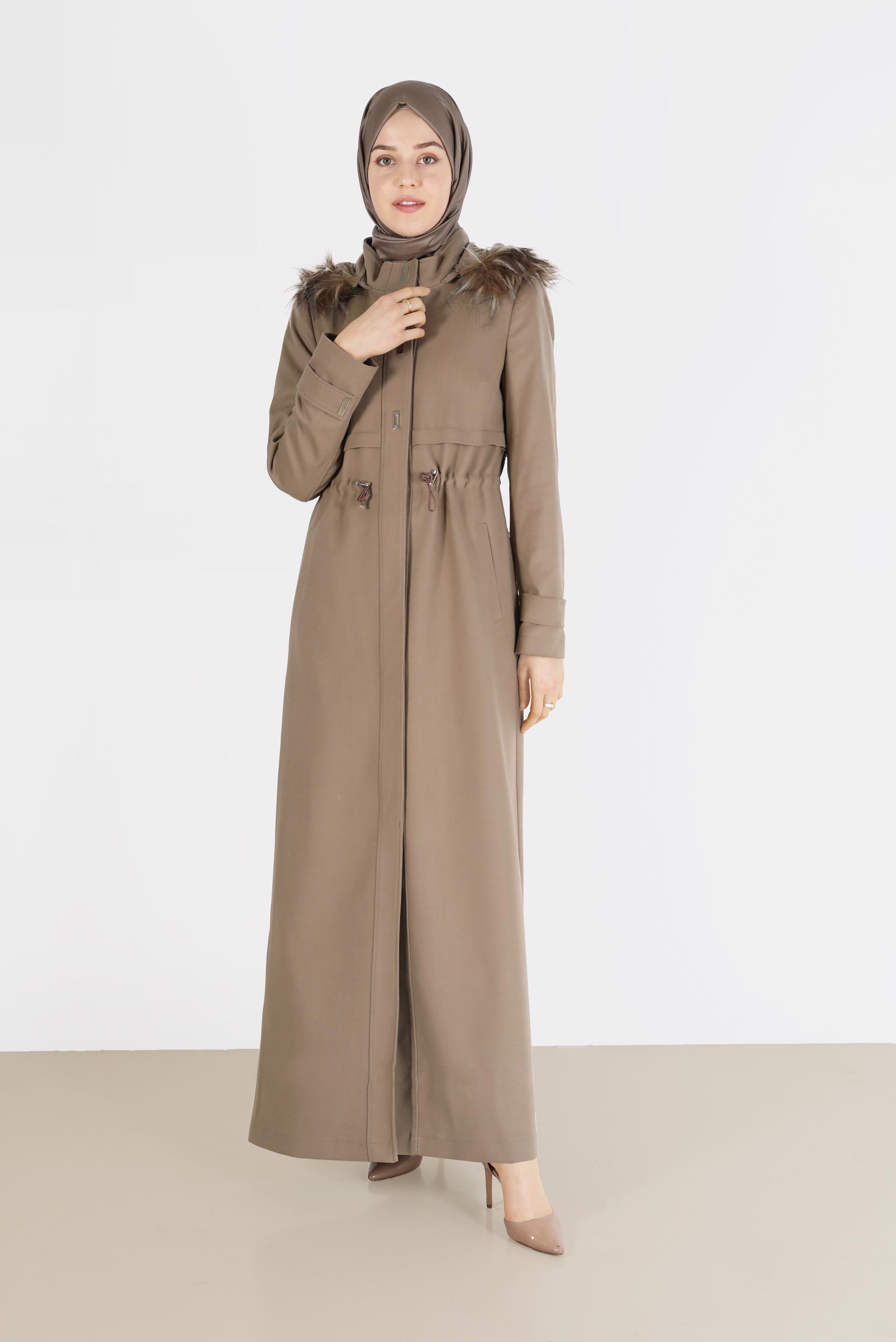 Tesettür giyim BEJ 90027 PATRİCK MANTO 38/46 TEK42