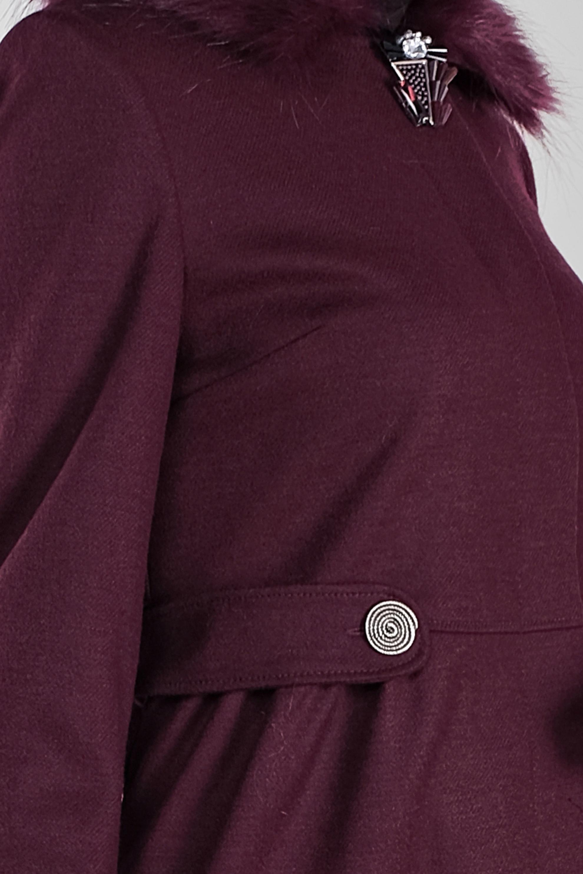 Hijab clothing DAMSON BROOCH DETAILED WALKER COAT 90123 