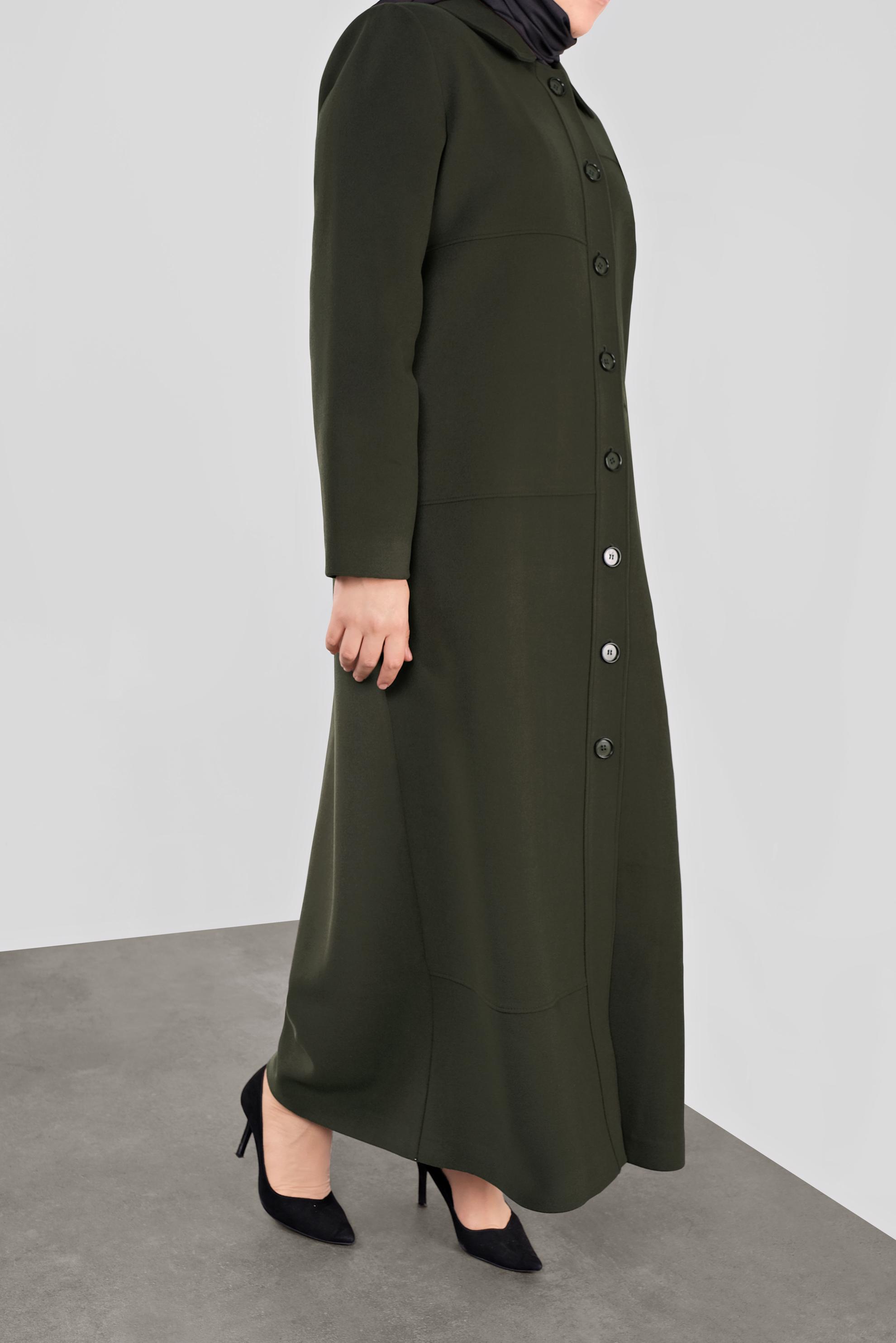 Vêtements hijab KAKI 90126 ALİCİA MANTO 44/48 TEK46