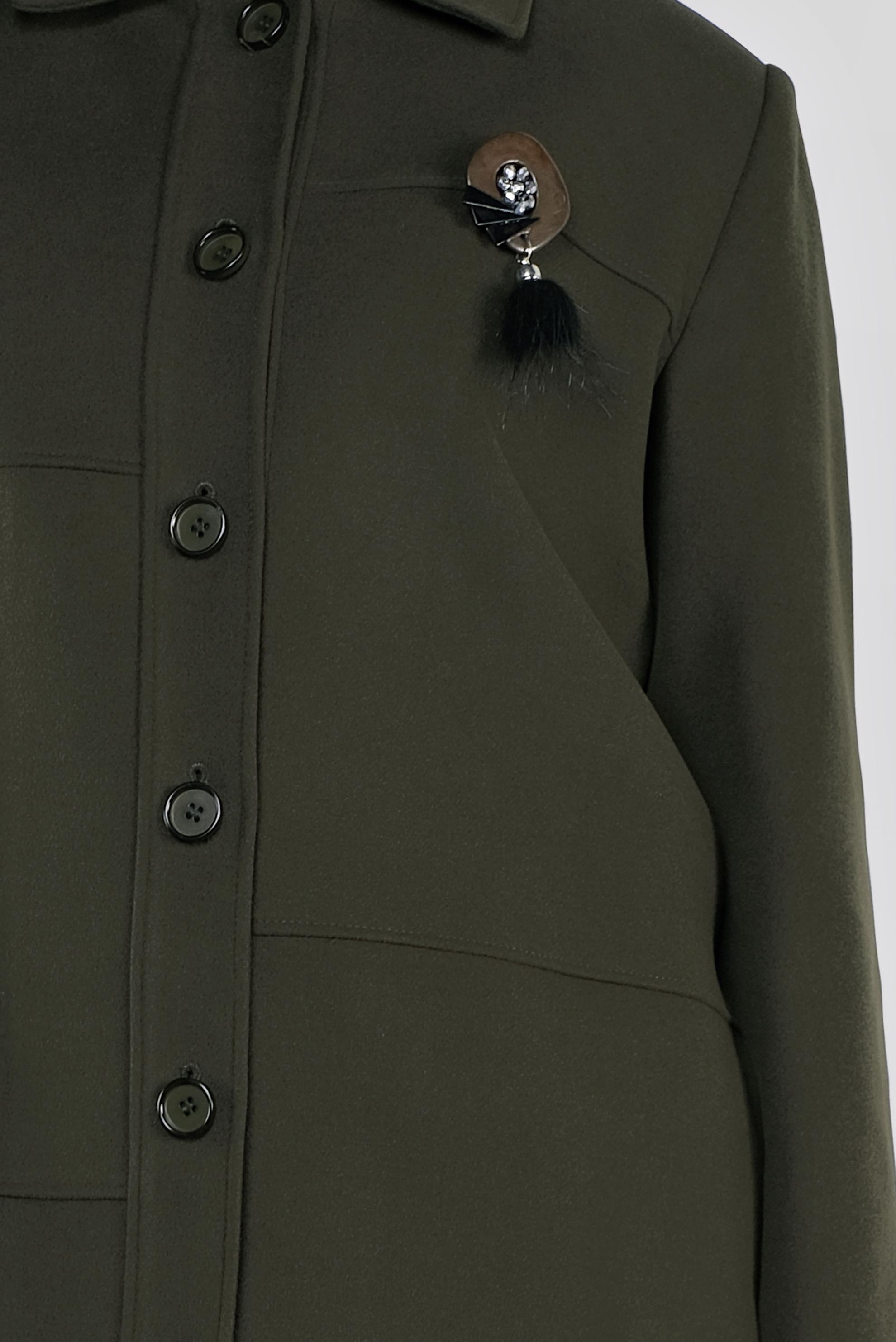 Vêtements hijab KAKI 90126 ALİCİA MANTO 44/48 TEK46