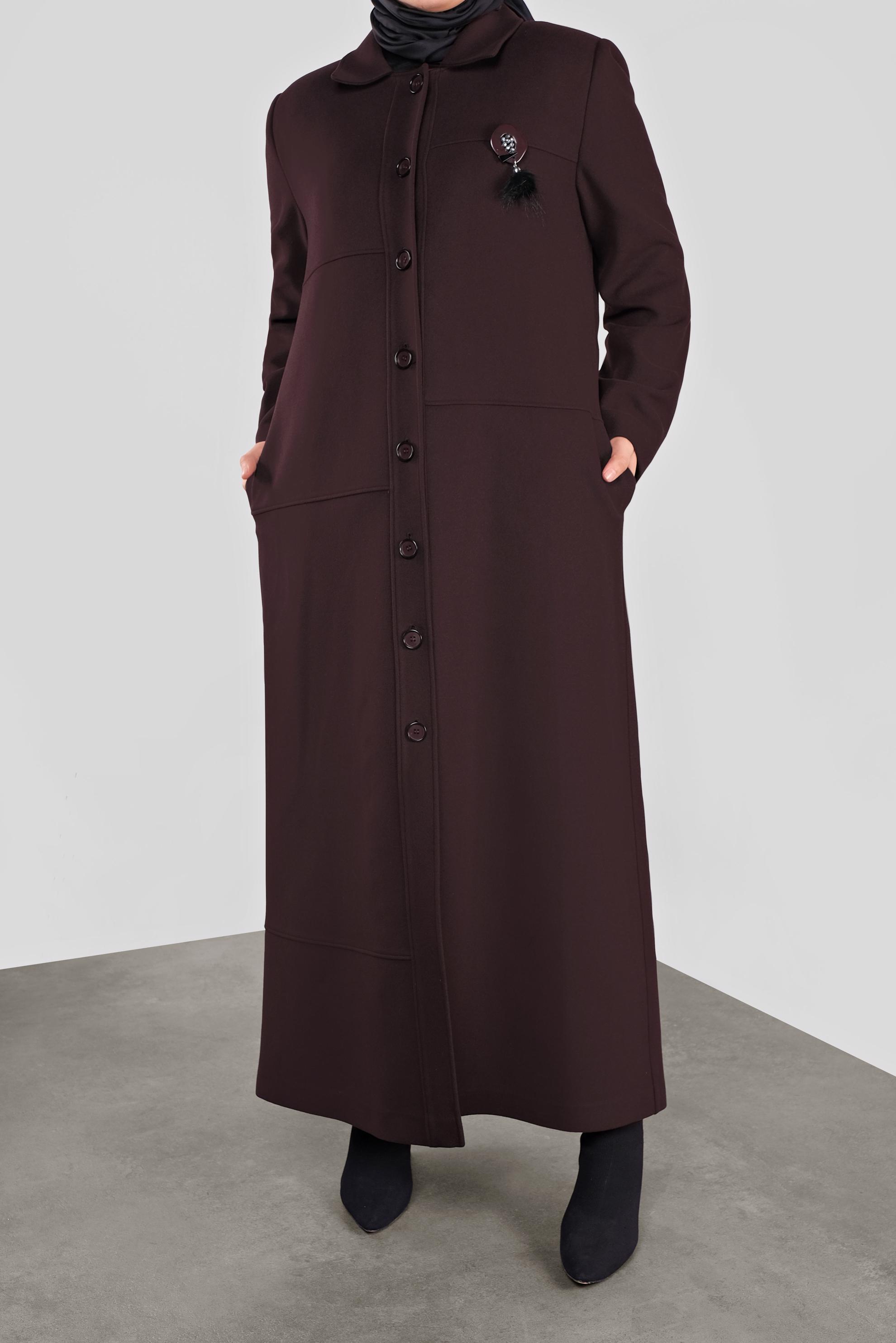 Vêtements hijab PRUNE 90126 ALİCİA MANTO 44/48 TEK46
