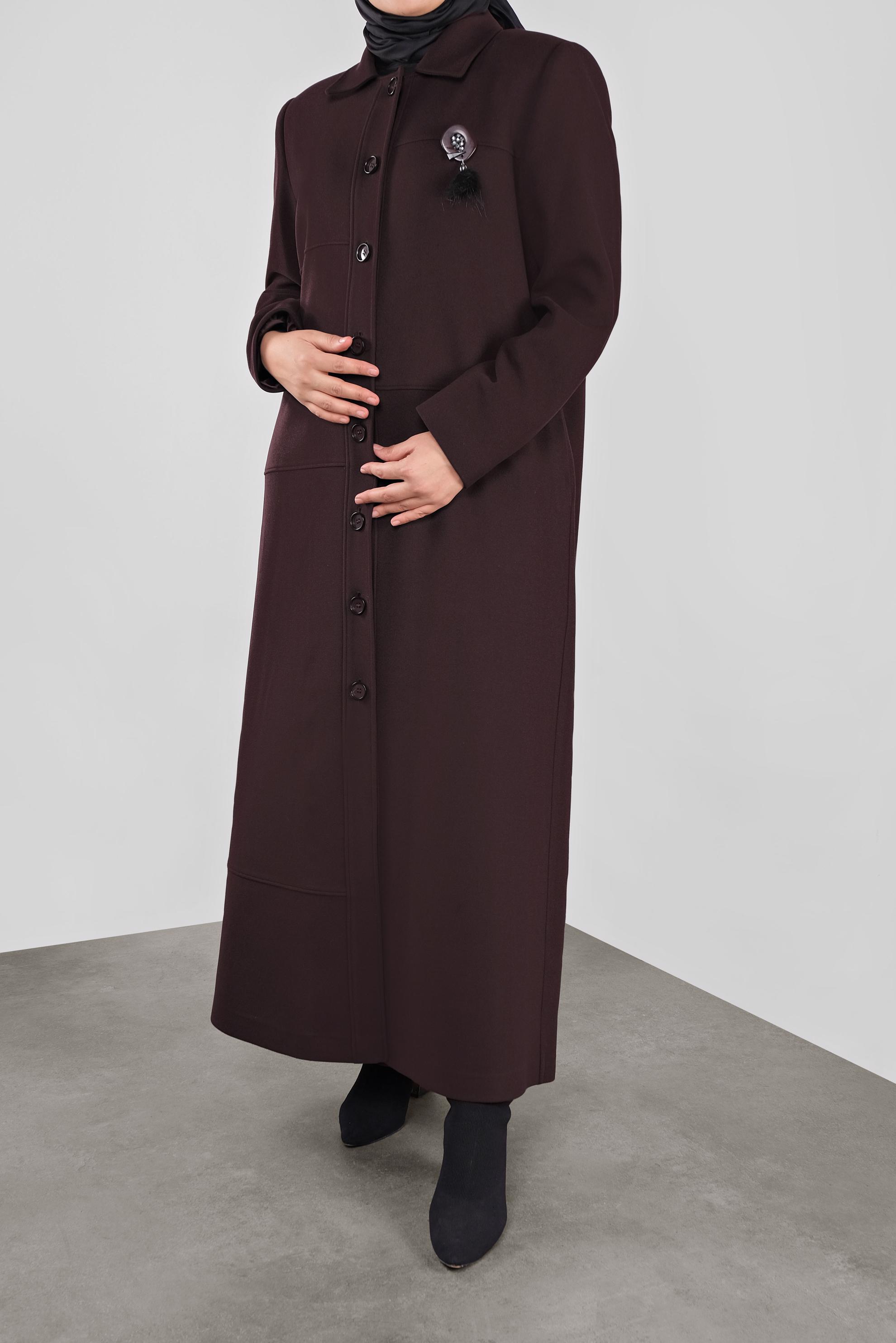 Vêtements hijab PRUNE 90126 ALİCİA MANTO 44/48 TEK46