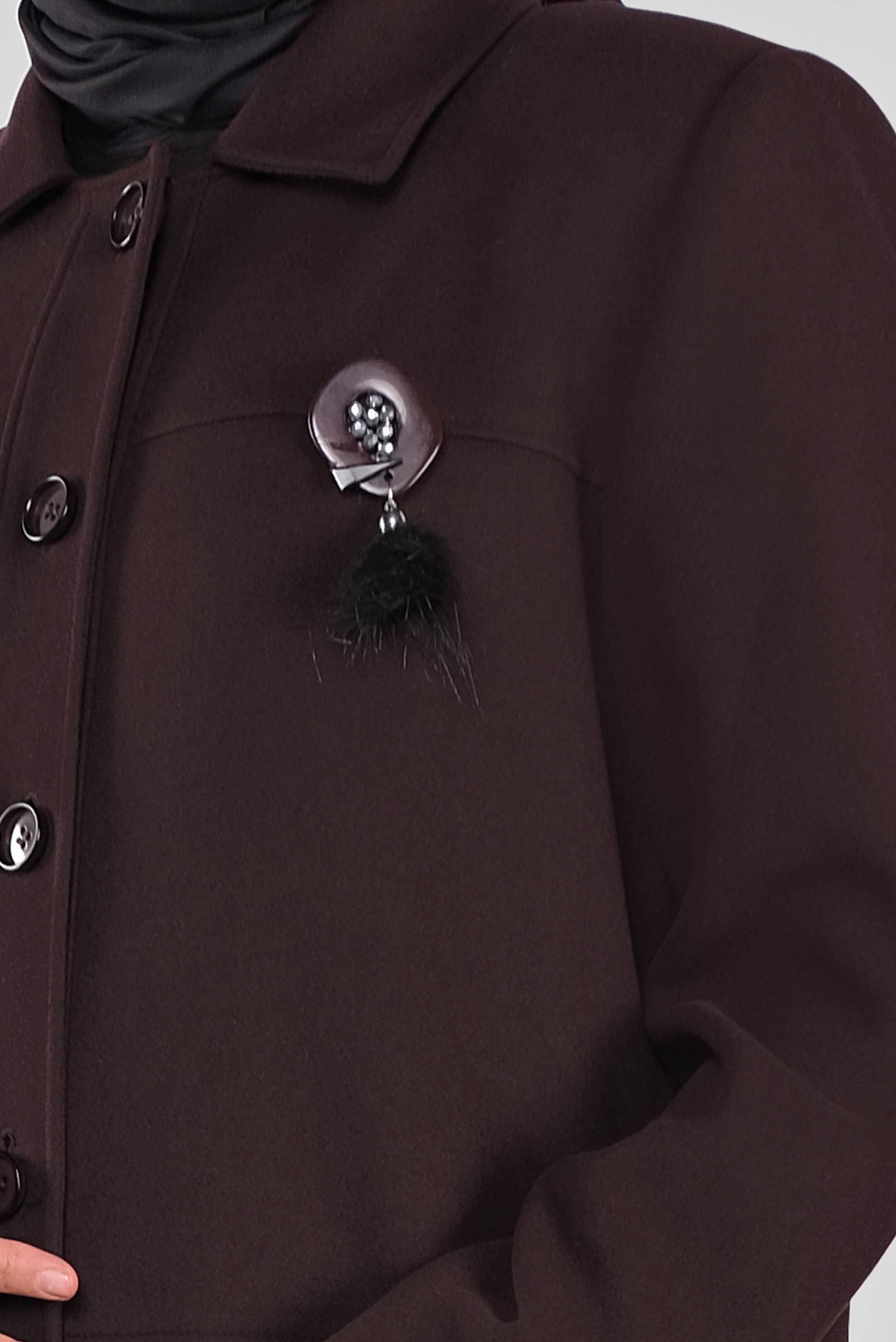 Vêtements hijab PRUNE 90126 ALİCİA MANTO 44/48 TEK46