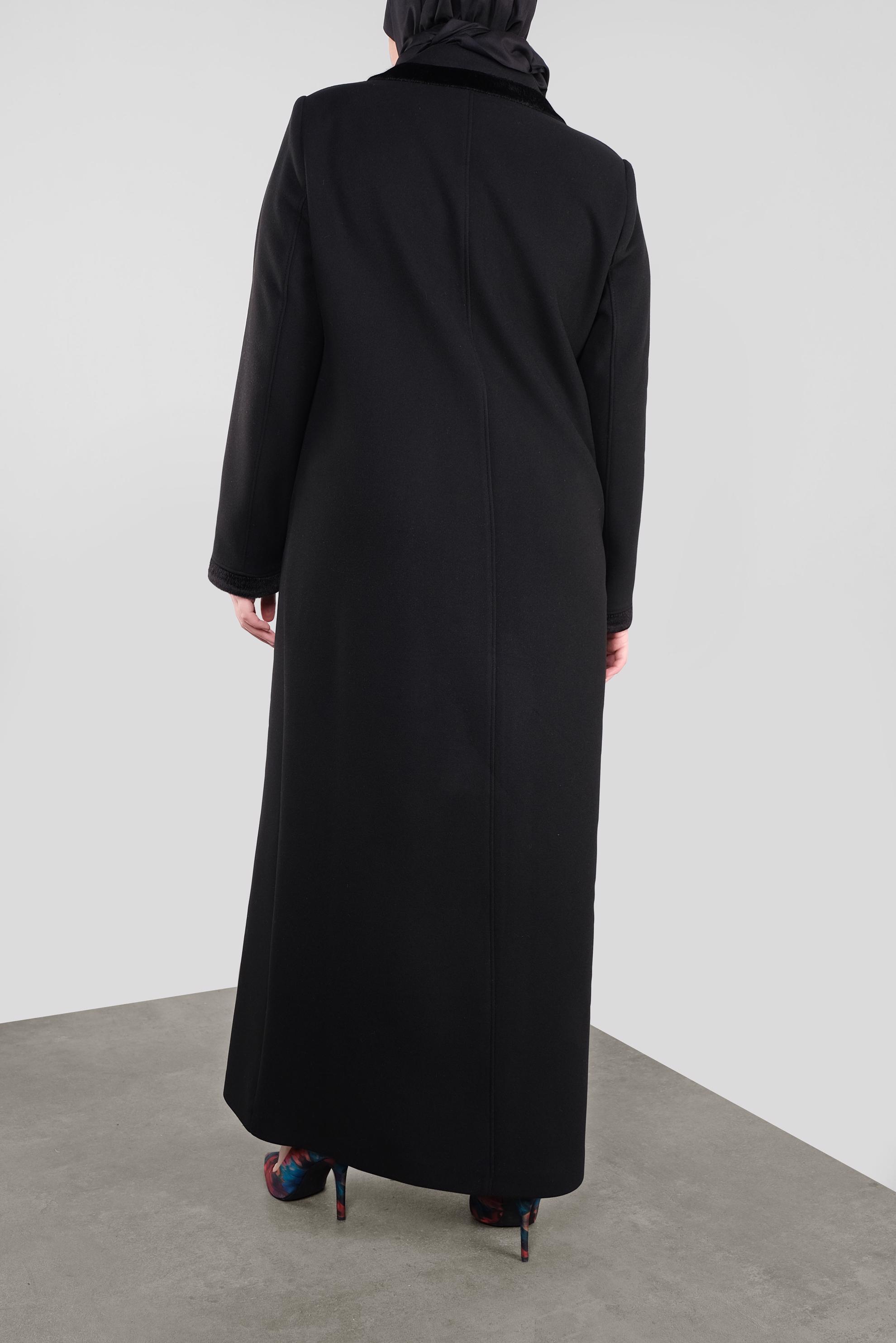 Vêtements hijab NOIR 90163 WİNTER JELENA MANTO 46/52 TEK44