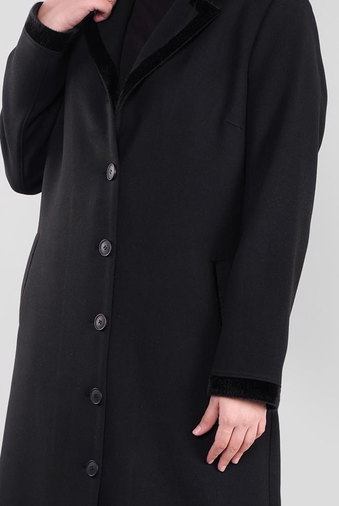 Vêtements hijab NOIR 90163 WİNTER JELENA MANTO 46/52 TEK44 - ALVİNA