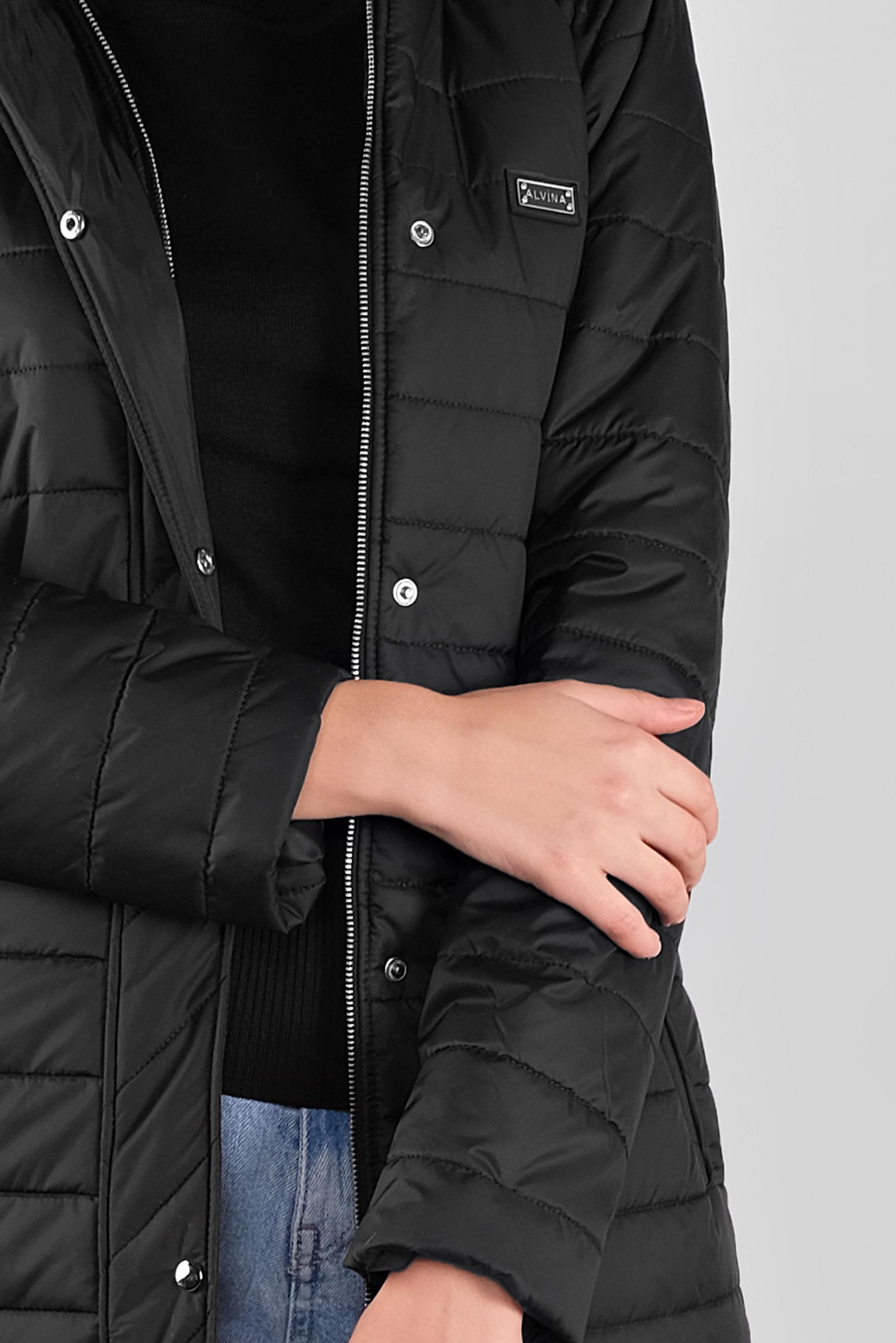 Tesettür giyim SİYAH KÜRKLÜ KAPÜŞONLU ŞİŞME MANTO 90169 