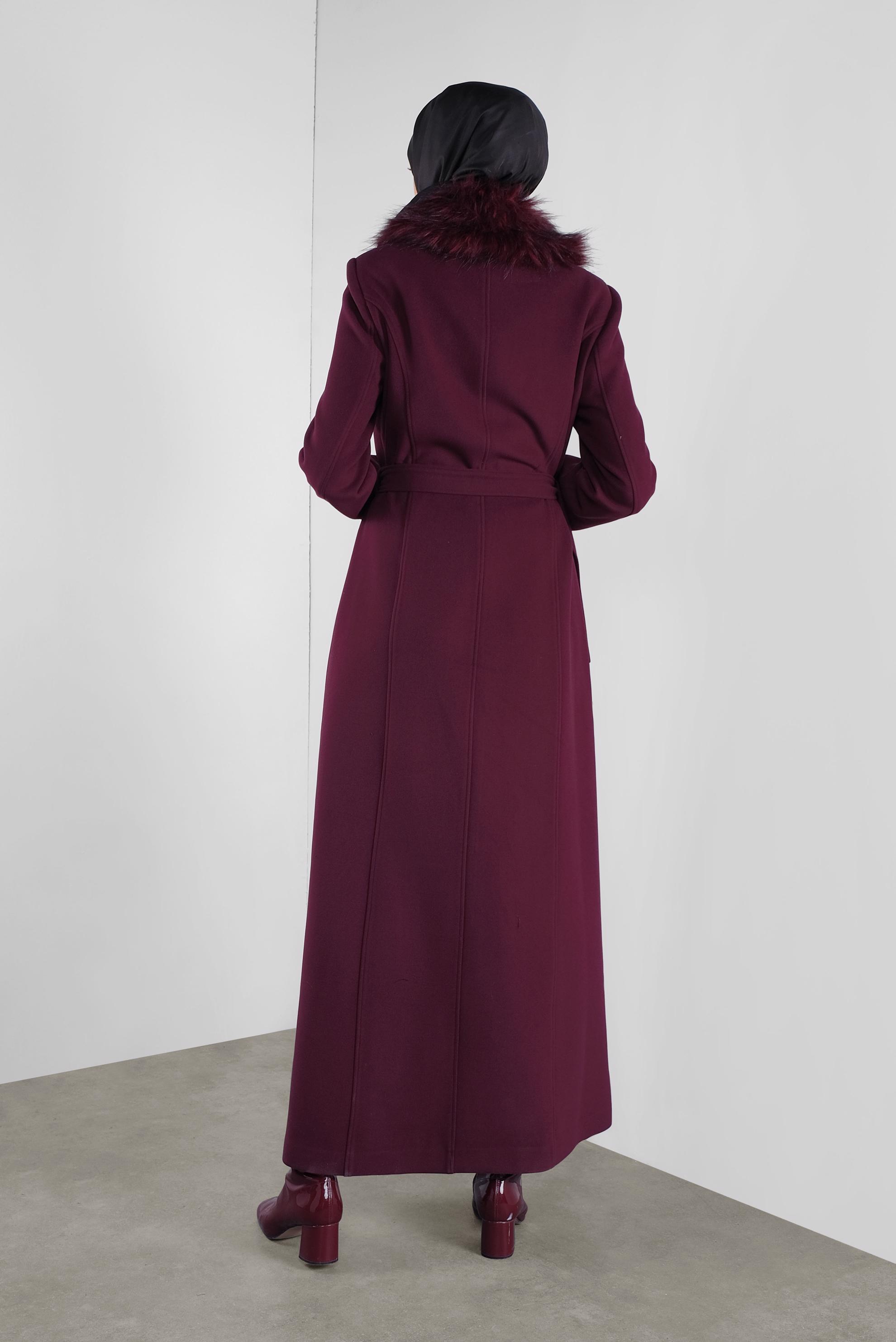 Hijab clothing DAMSON FAUX-FUR COLLAR WALKER COAT 90174 