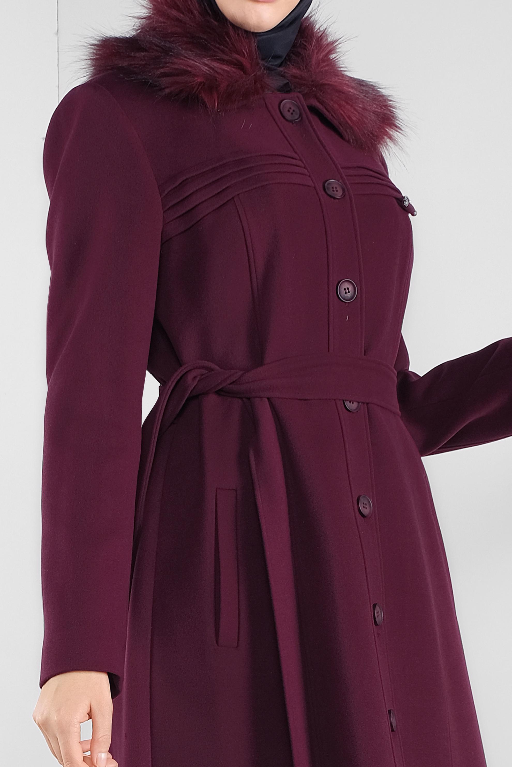 Hijab clothing DAMSON FAUX-FUR COLLAR WALKER COAT 90174 