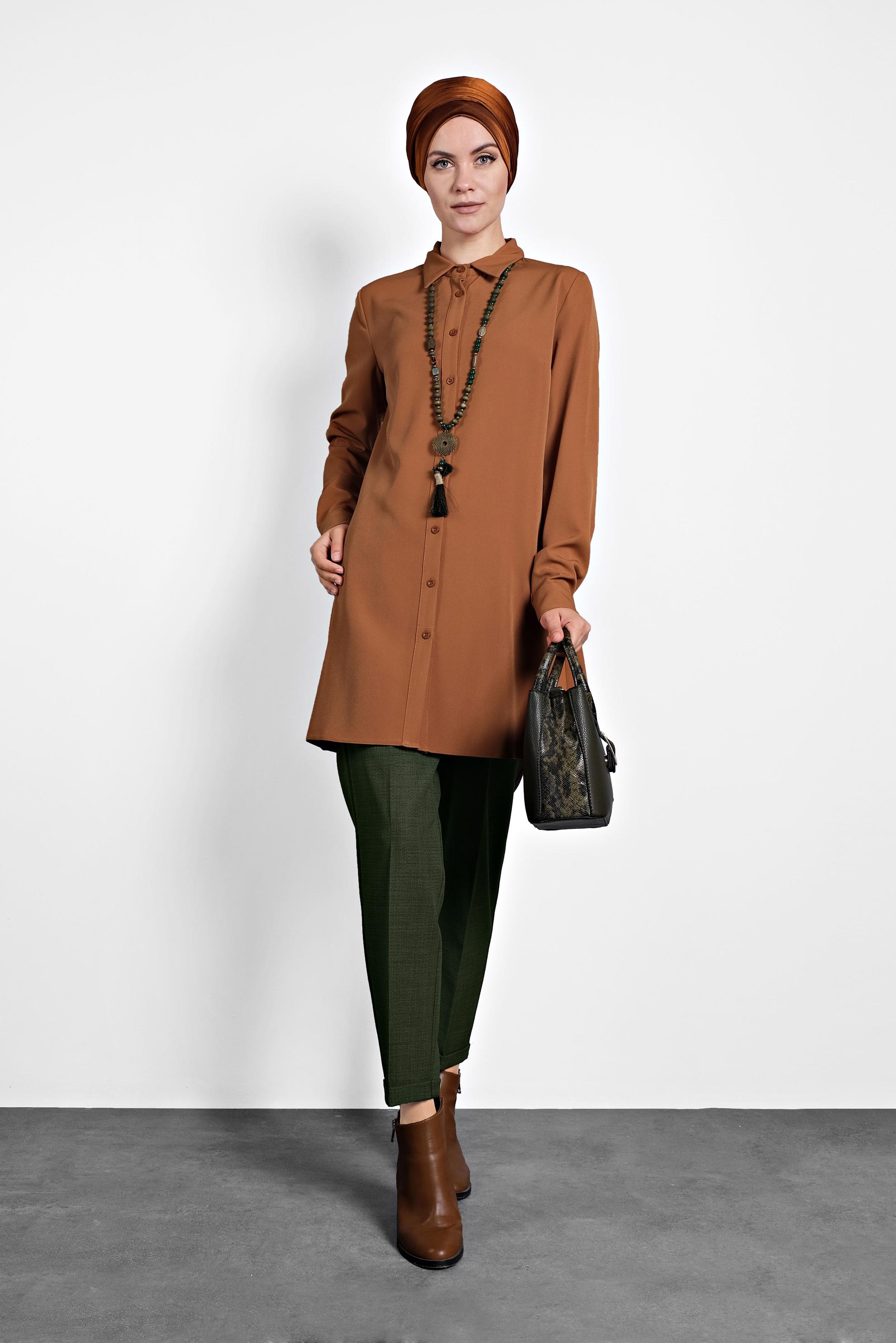 Hijab clothing KHAKI CARROT PANTS 70002