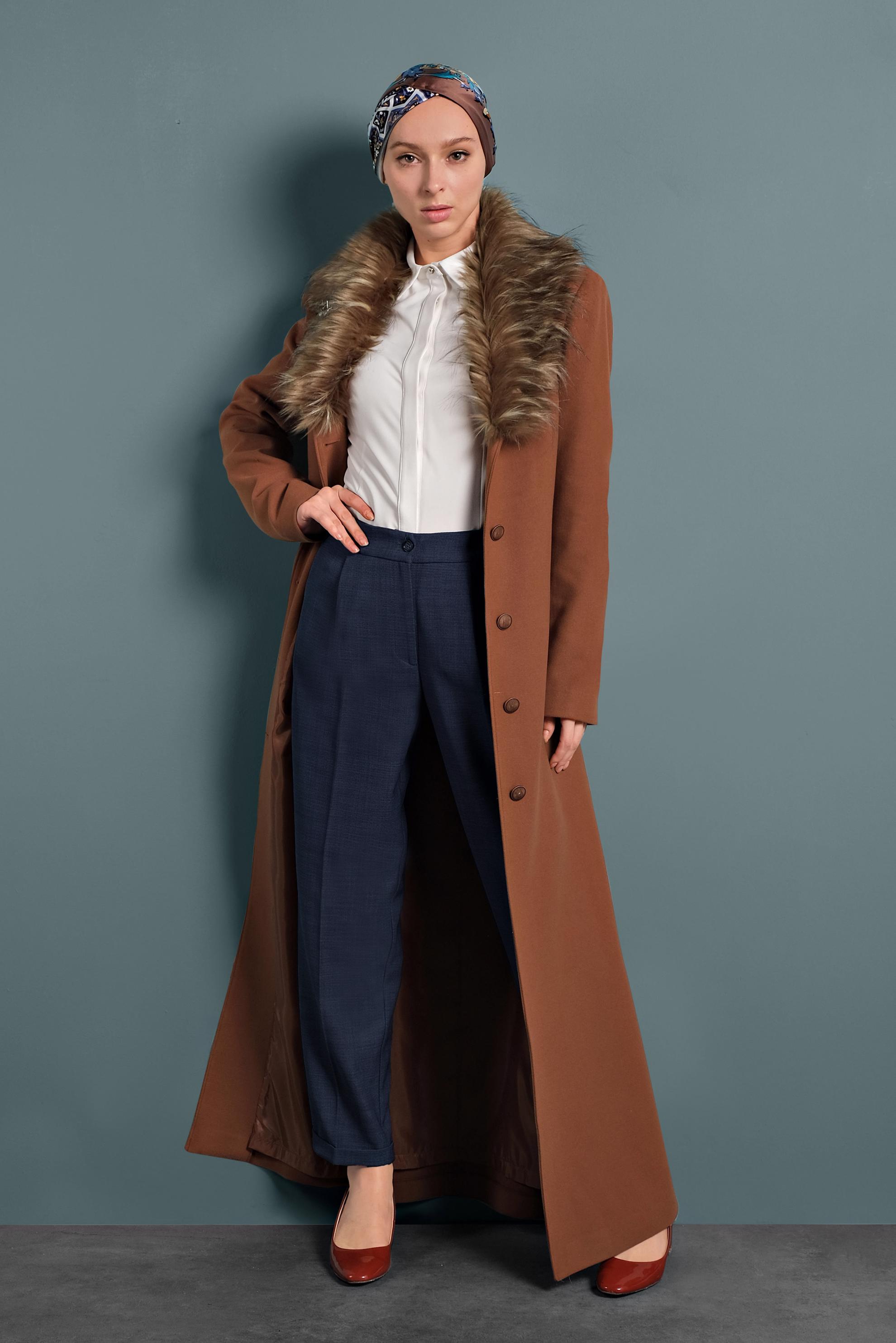 Tesettür giyim LACİVERT HAVUÇ PANTOLON 70002 