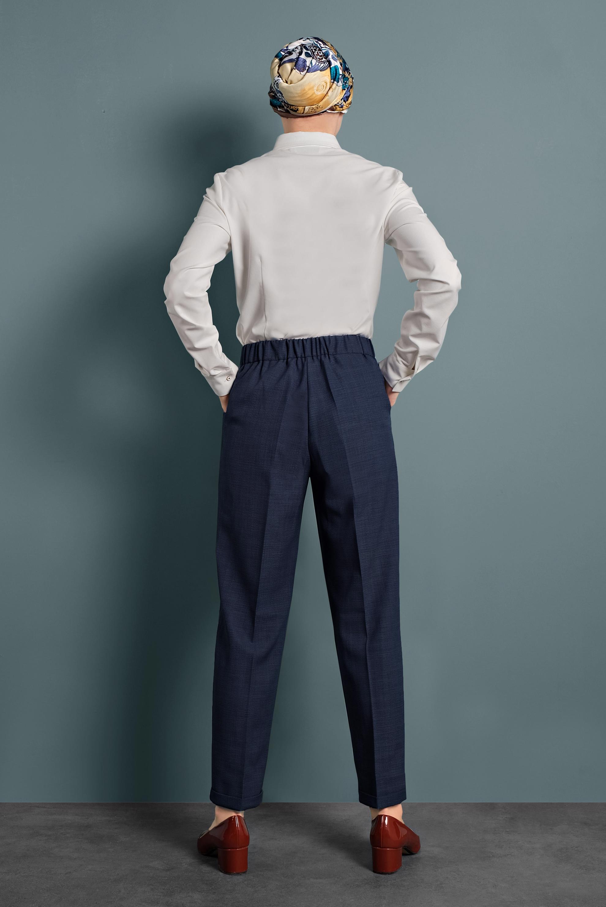 Tesettür giyim LACİVERT HAVUÇ PANTOLON 70002 