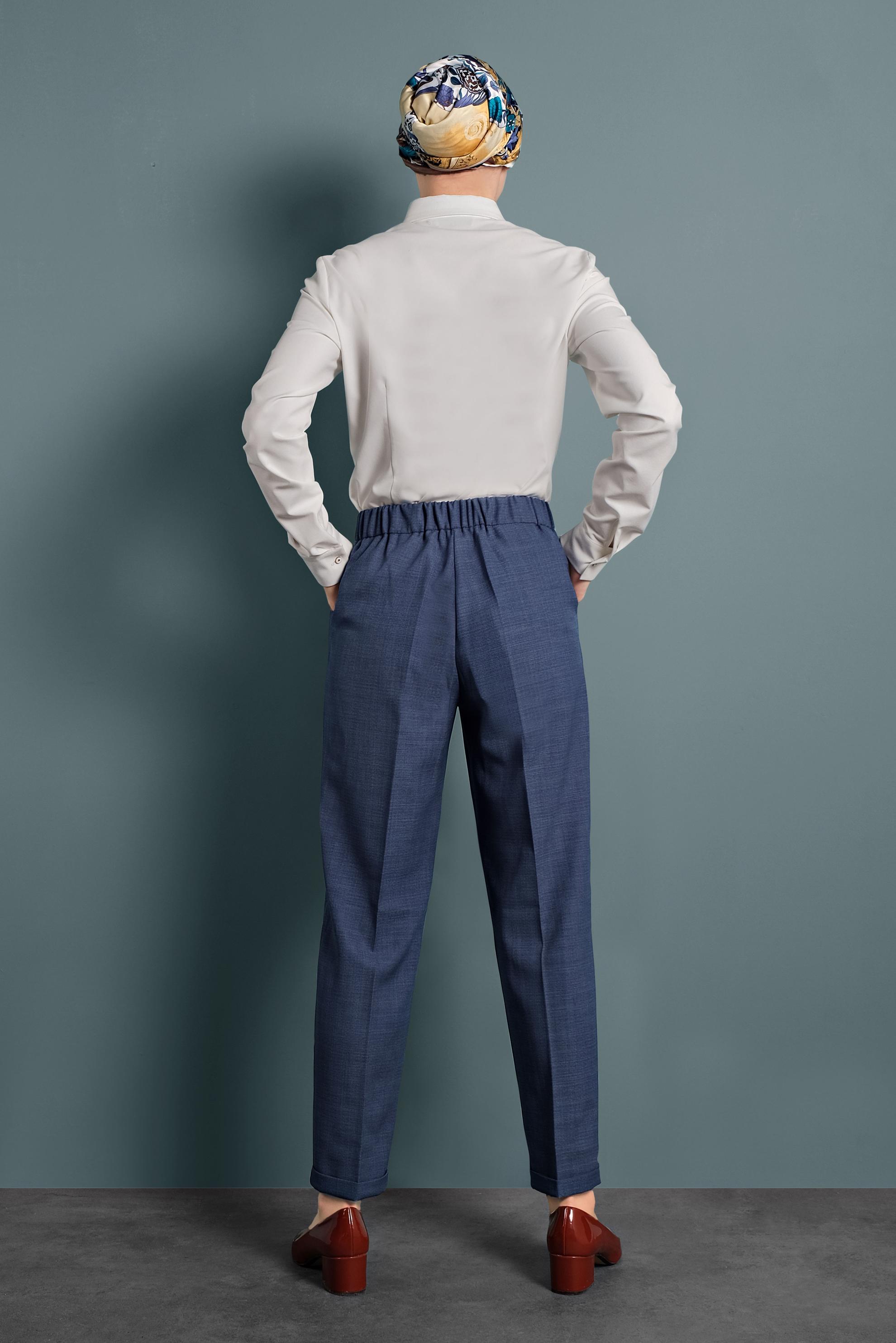 Tesettür giyim LACİVERT HAVUÇ PANTOLON 70002 