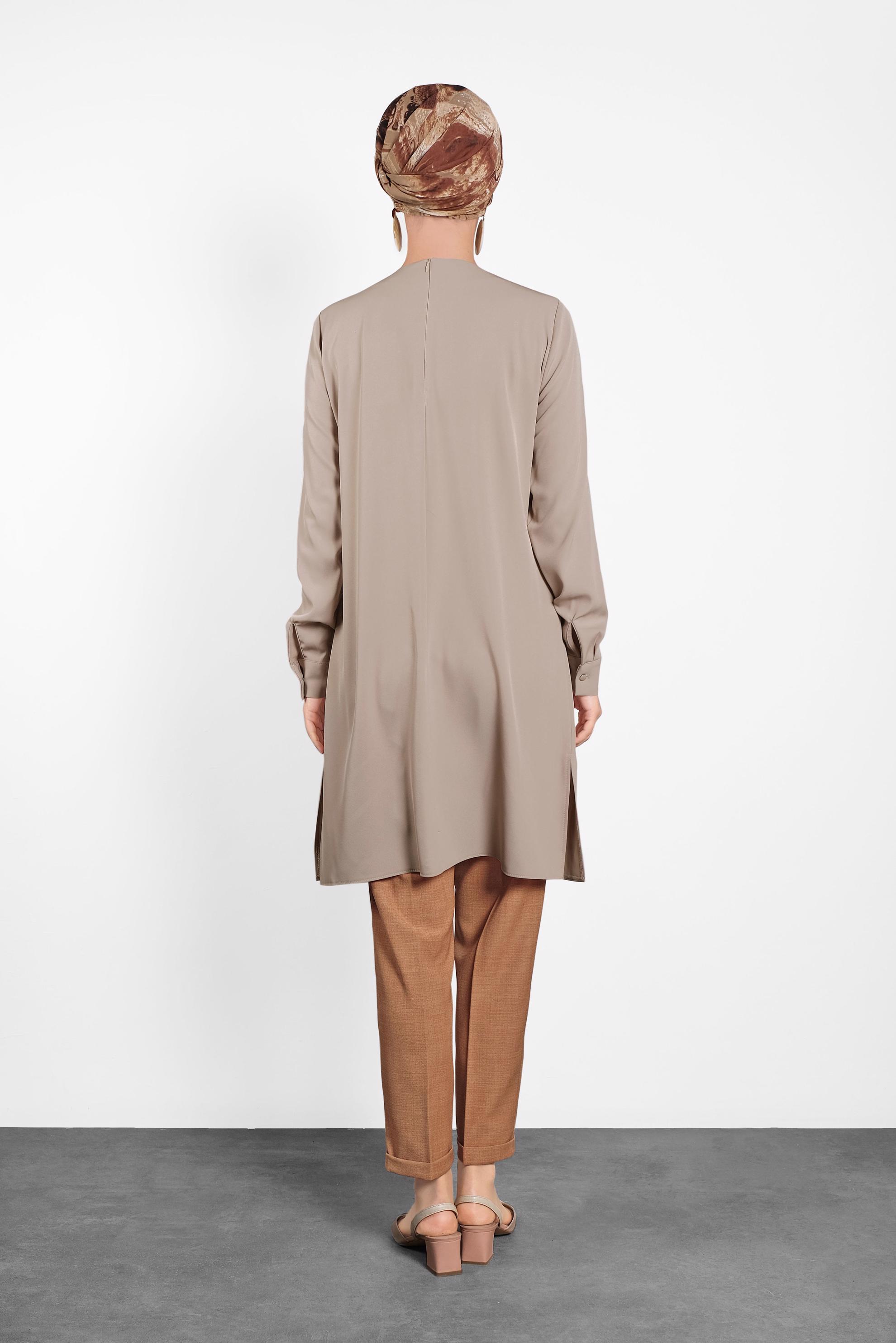 Tesettür giyim KAHVE HAVUÇ PANTOLON 70002 