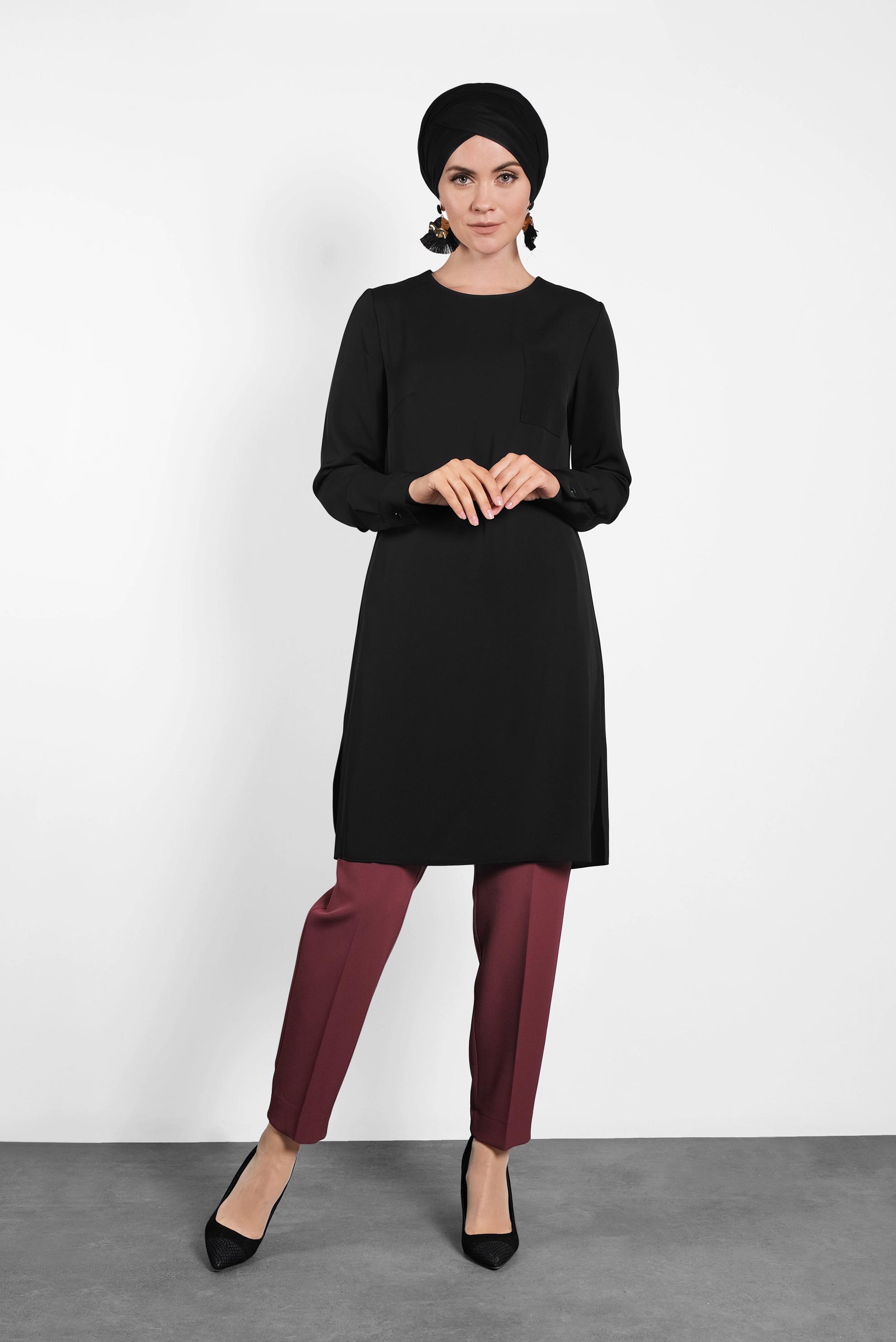 Tesettür giyim BORDO HAVUÇ PANTOLON 70003 