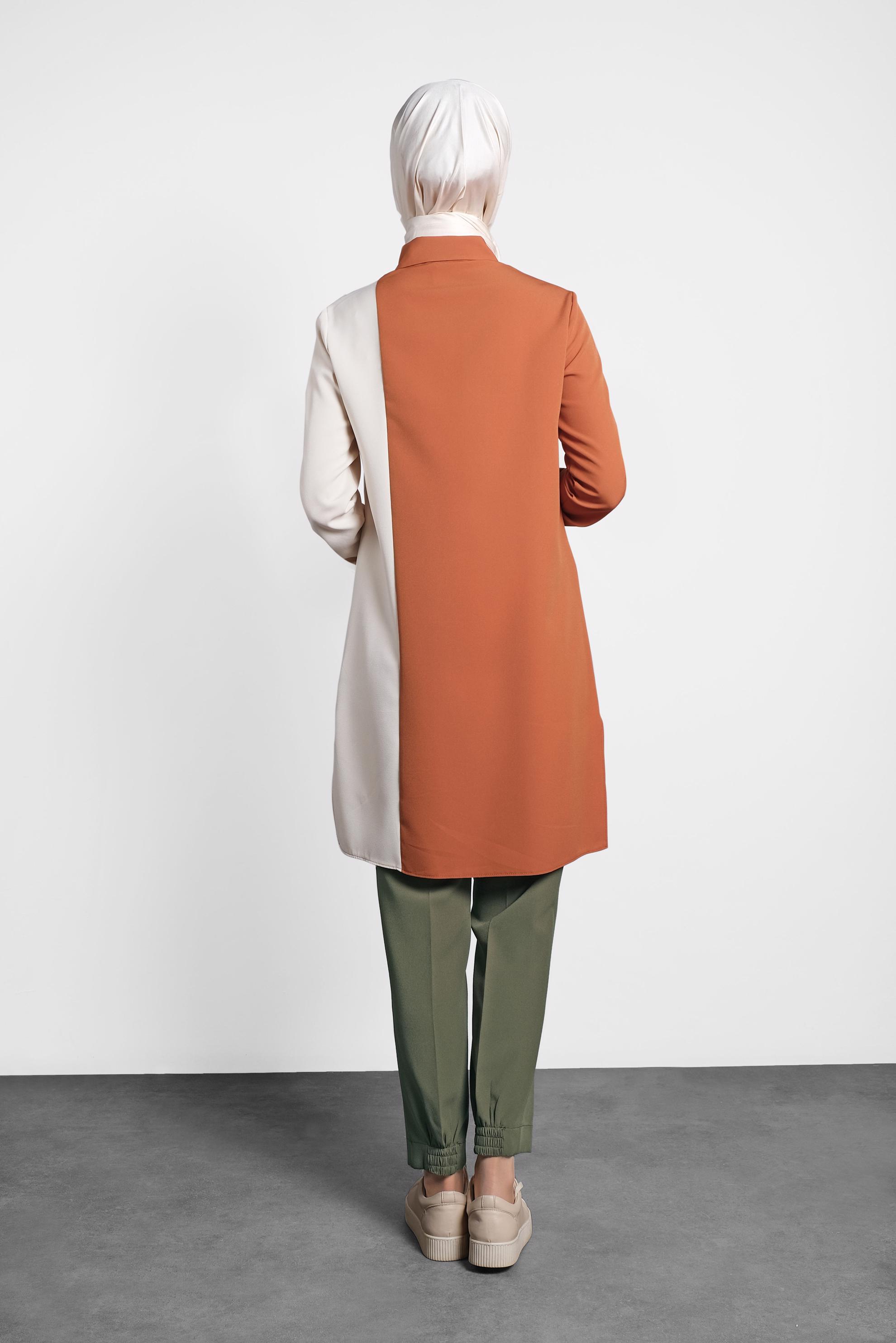 Tesettür giyim HAKİ HAVUÇ PANTOLON 70003 