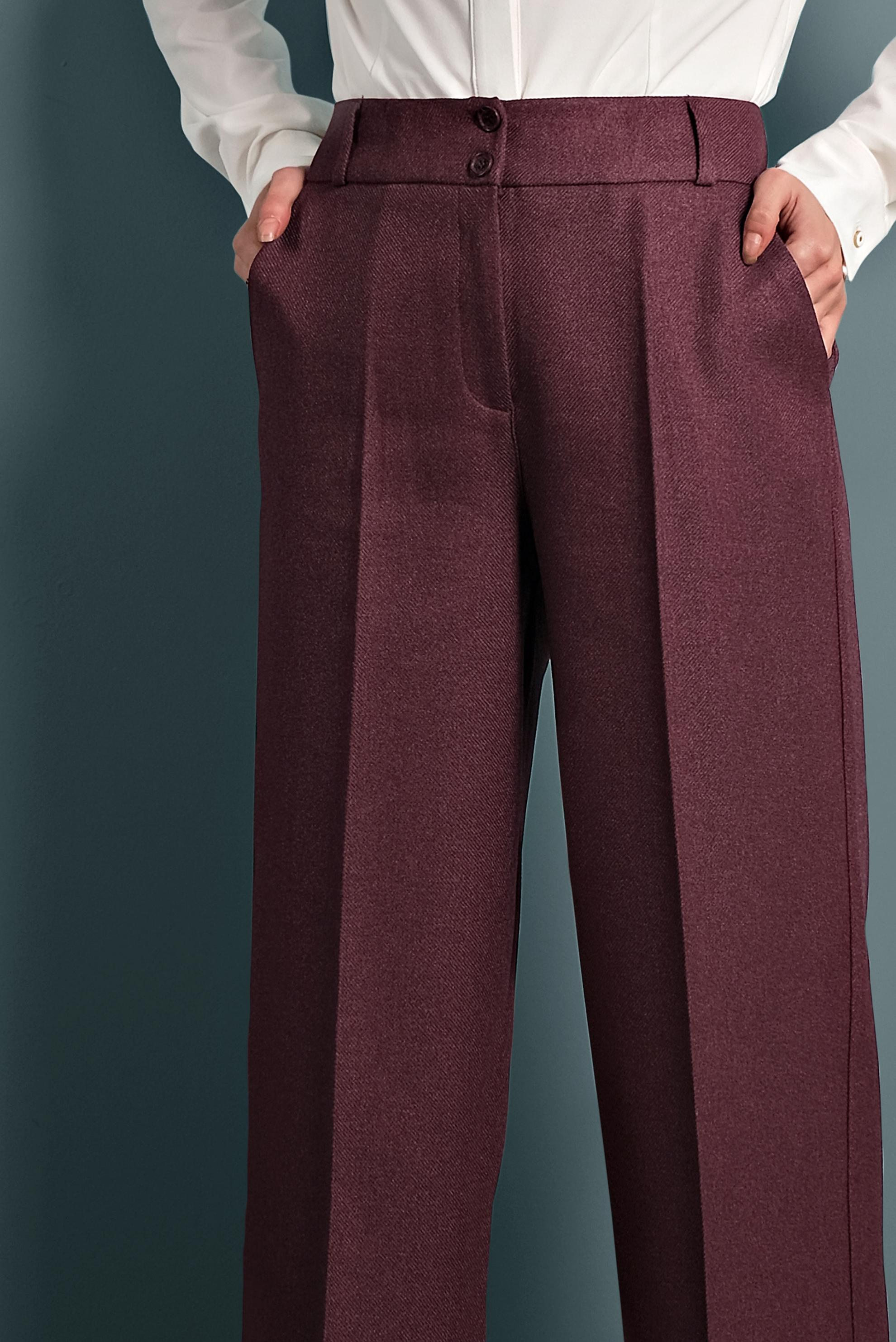 Tesettür giyim MÜRDÜM GENİŞ PAÇA DÜĞMELİ PANTOLON 70004 