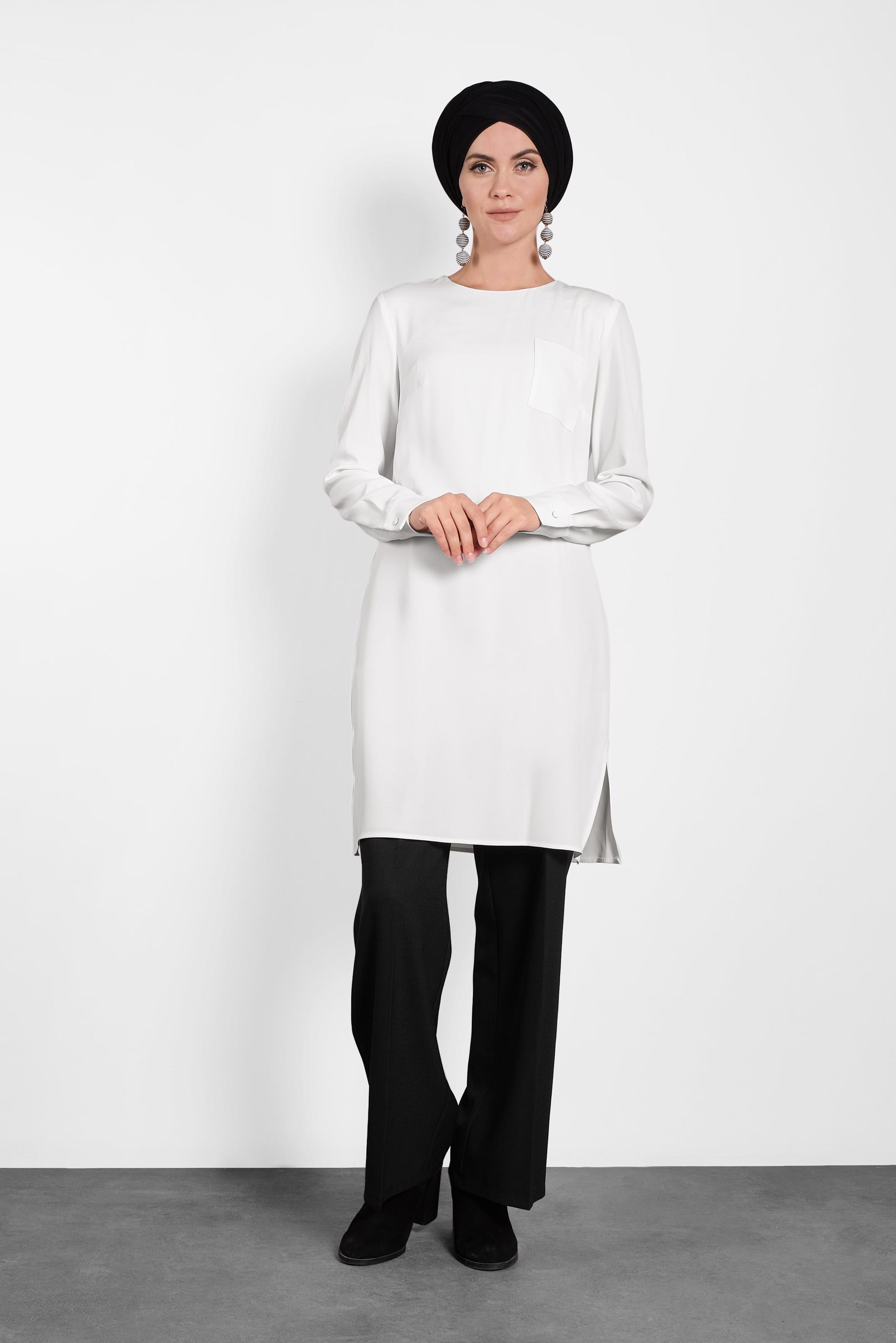 Tesettür giyim SİYAH BOL PAÇA PANTOLON 70006 