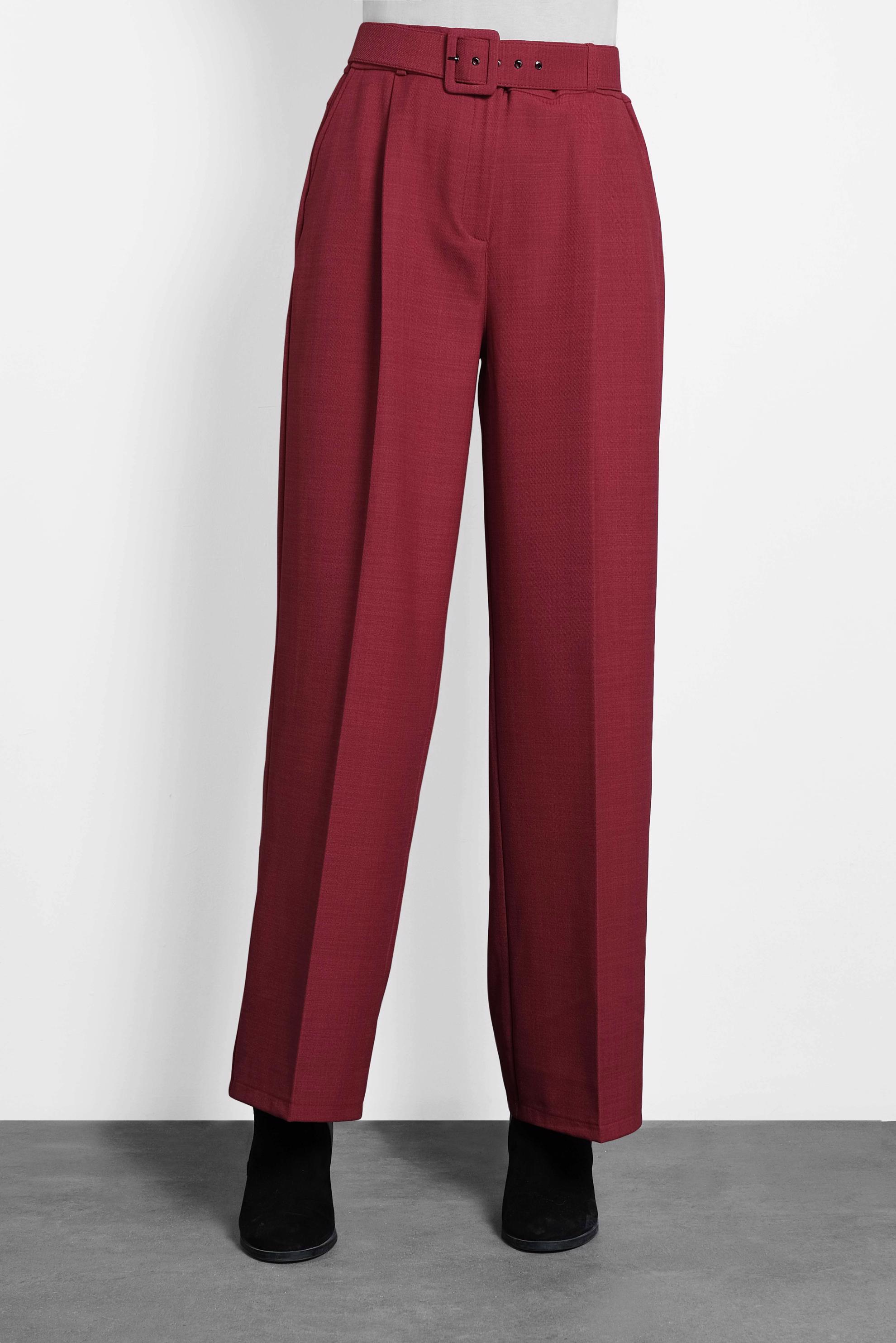 Tesettür giyim KIRMIZI BOL PAÇA PANTOLON 70006 