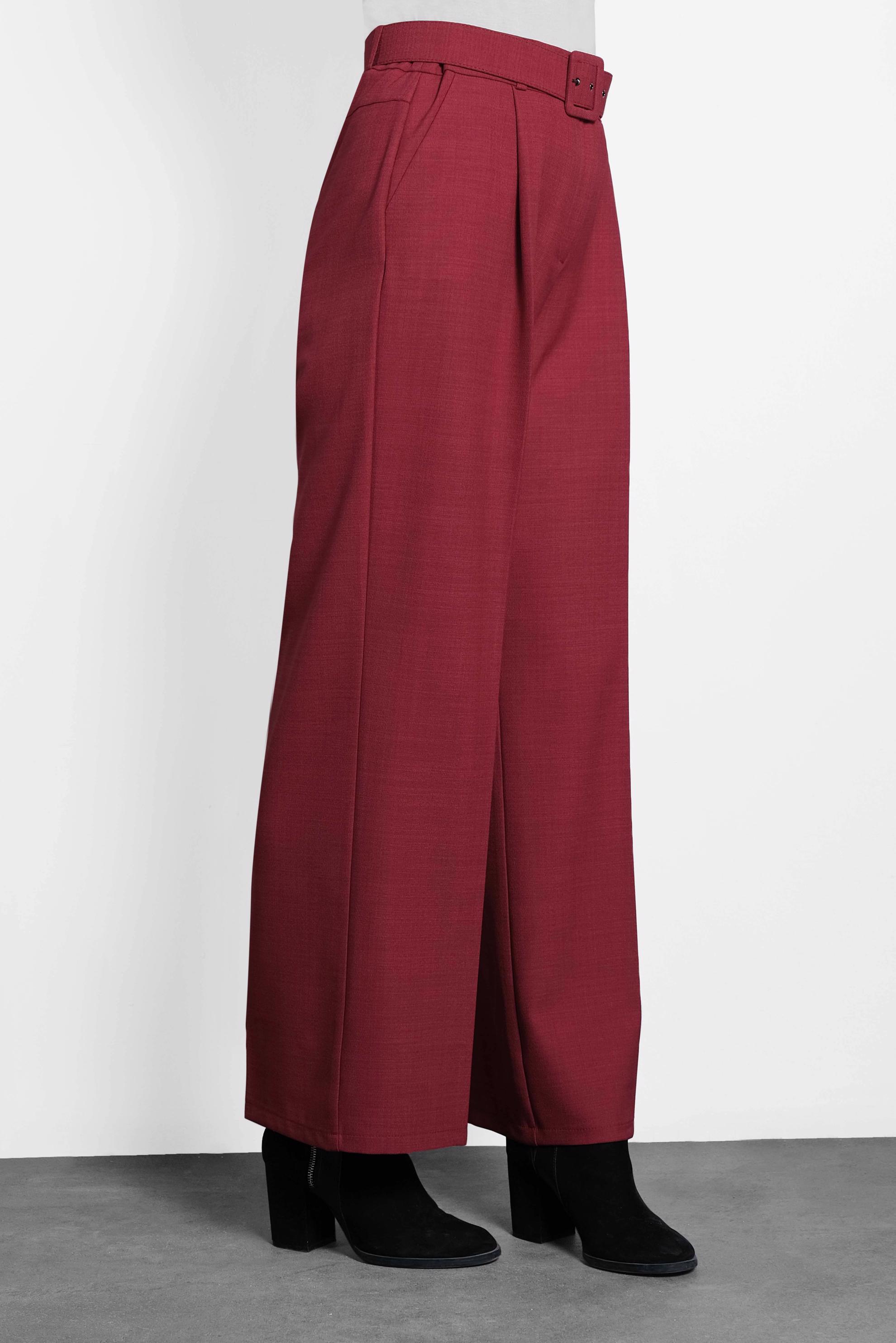 Tesettür giyim KIRMIZI BOL PAÇA PANTOLON 70006 