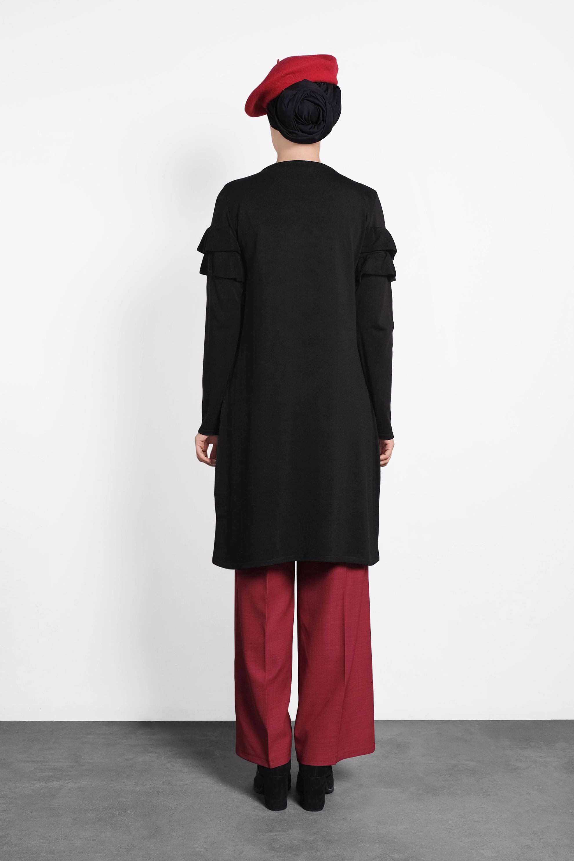 Tesettür giyim KIRMIZI BOL PAÇA PANTOLON 70006 