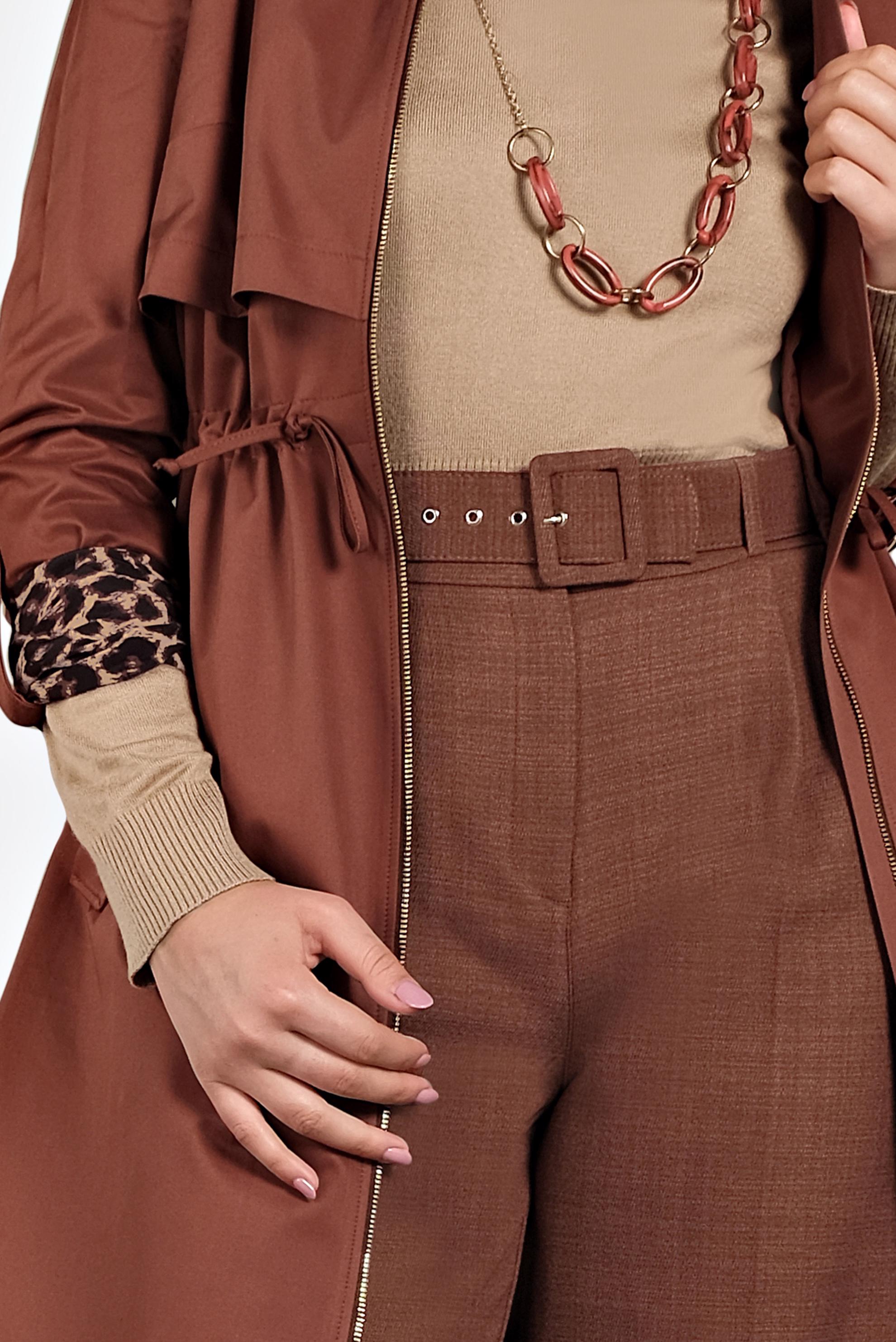 Tesettür giyim TURUNCU BOL PAÇA PANTOLON 70006 