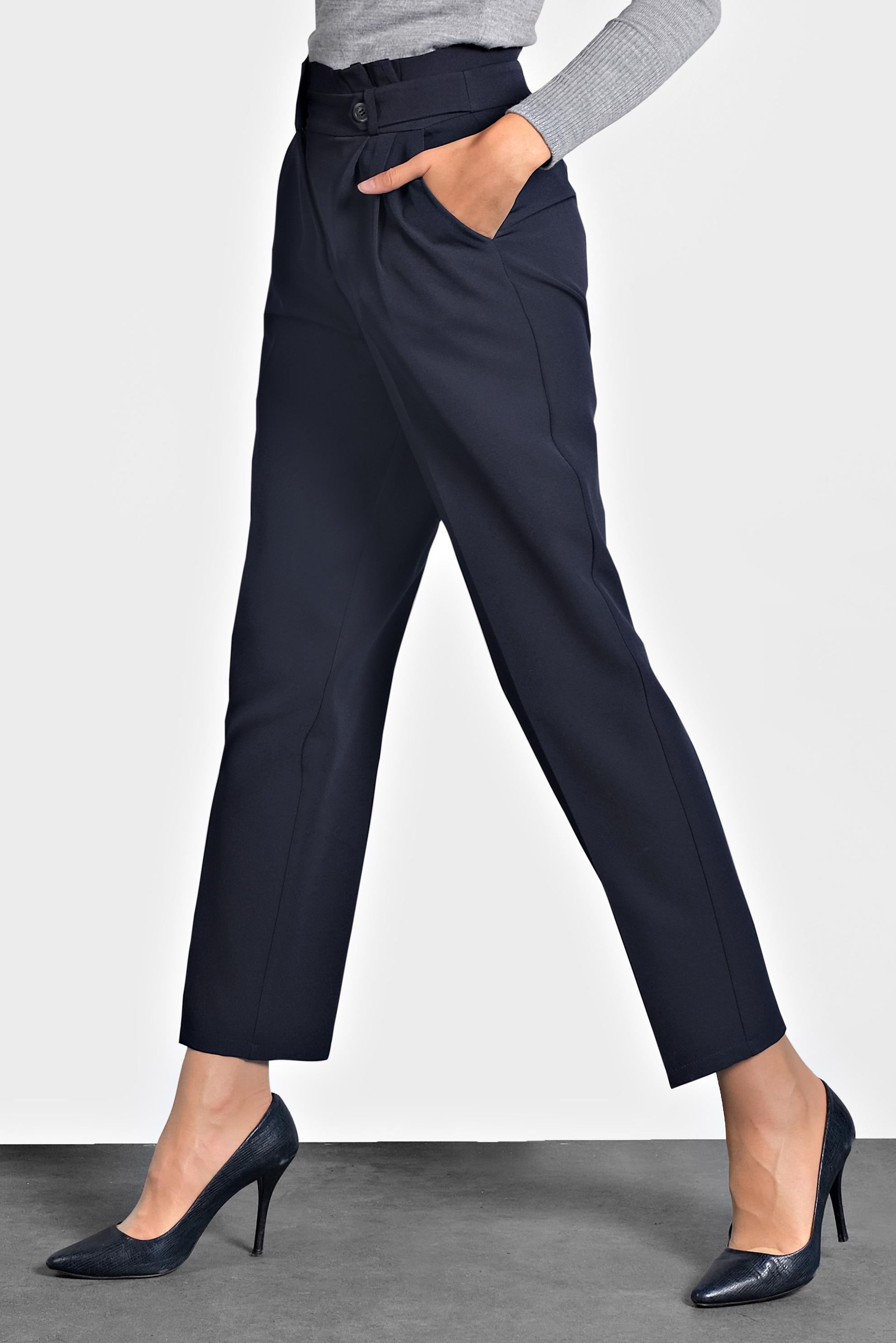 Hijab clothing NAVY BLUE HIGH-WAIST TROUSERS 70007