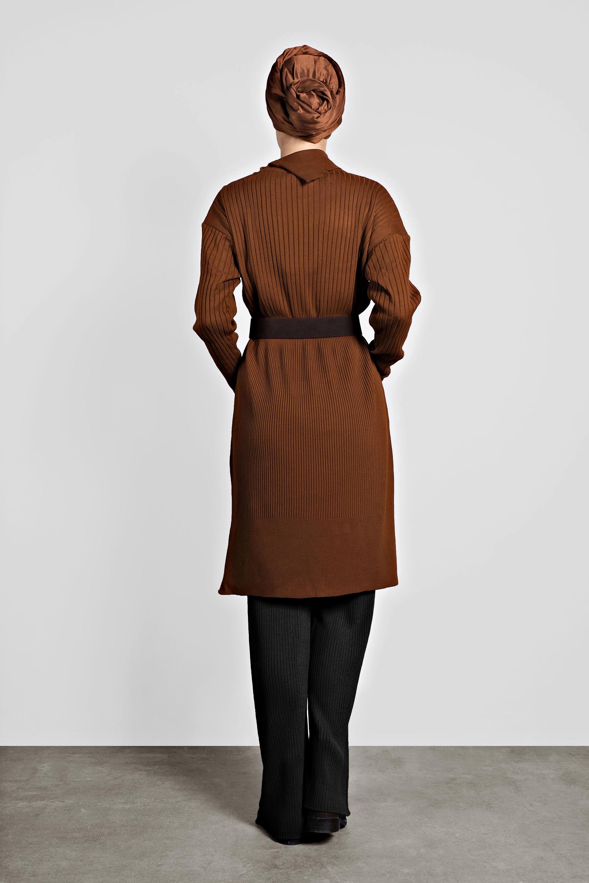 Tesettür giyim SİYAH FİTİLLİ TRİKO PANTOLON 70010 