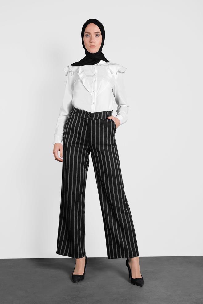 Hijab clothing  STRIPED PANTS 70012  - ALVİNA